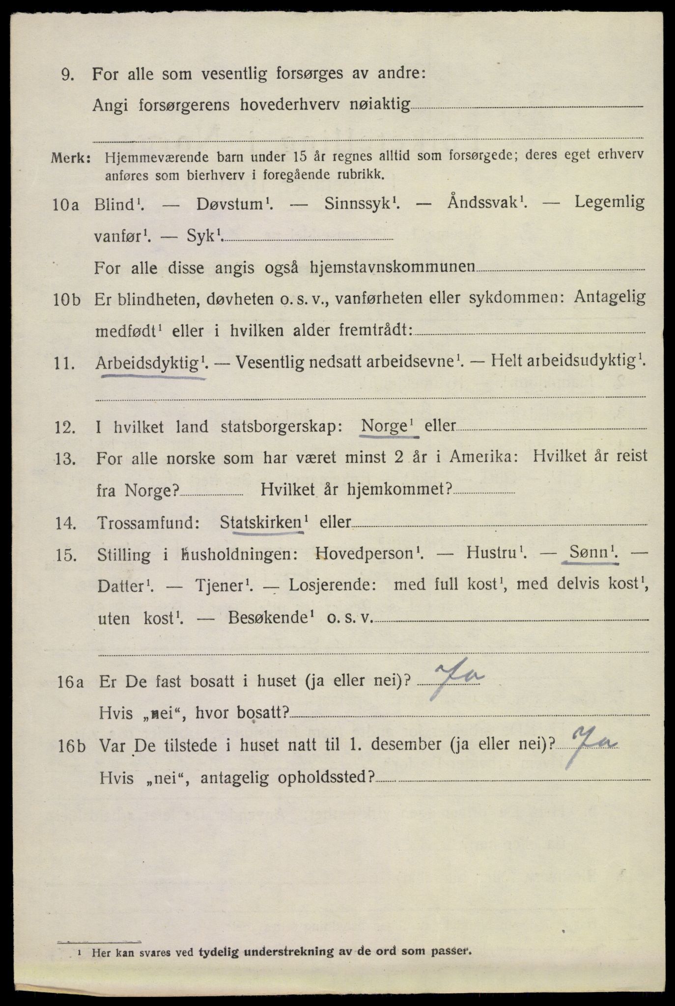 SAKO, 1920 census for Sandeherred, 1920, p. 6655