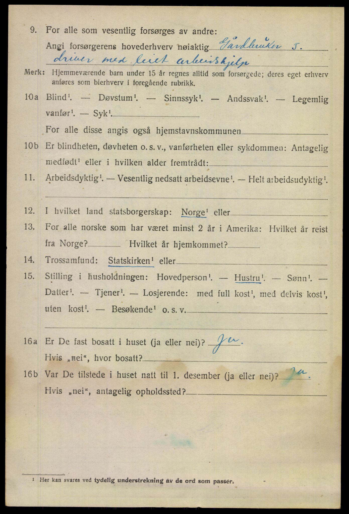 SAKO, 1920 census for Flesberg, 1920, p. 2418