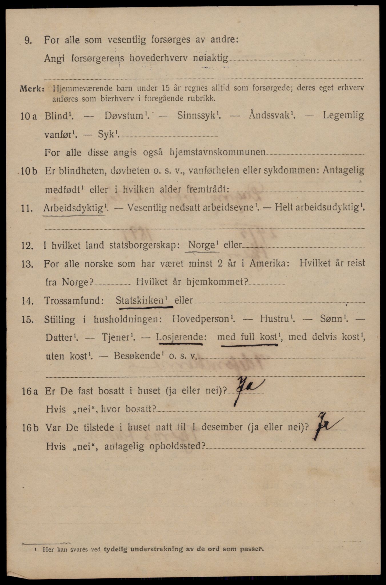 SAT, 1920 census for Trondheim, 1920, p. 106487