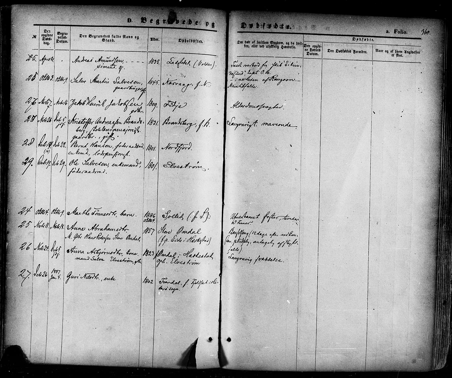 Sokndal sokneprestkontor, AV/SAST-A-101808: Parish register (official) no. A 10, 1874-1886, p. 360