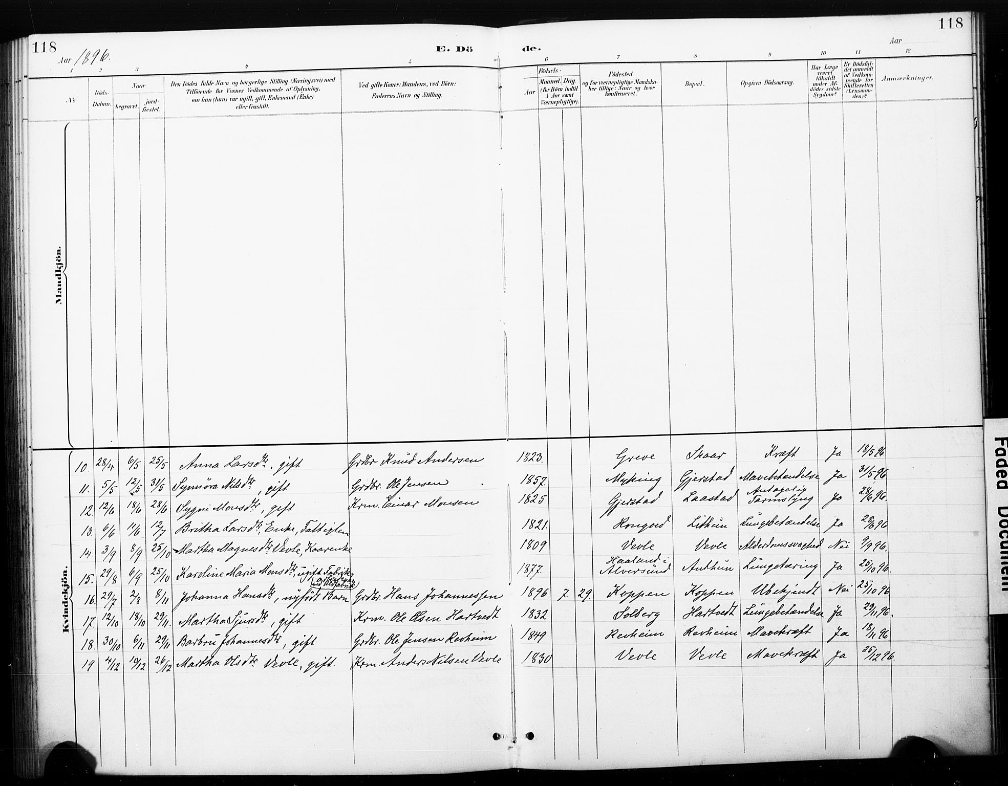 Haus sokneprestembete, SAB/A-75601/H/Haa: Parish register (official) no. C 1, 1887-1899, p. 118