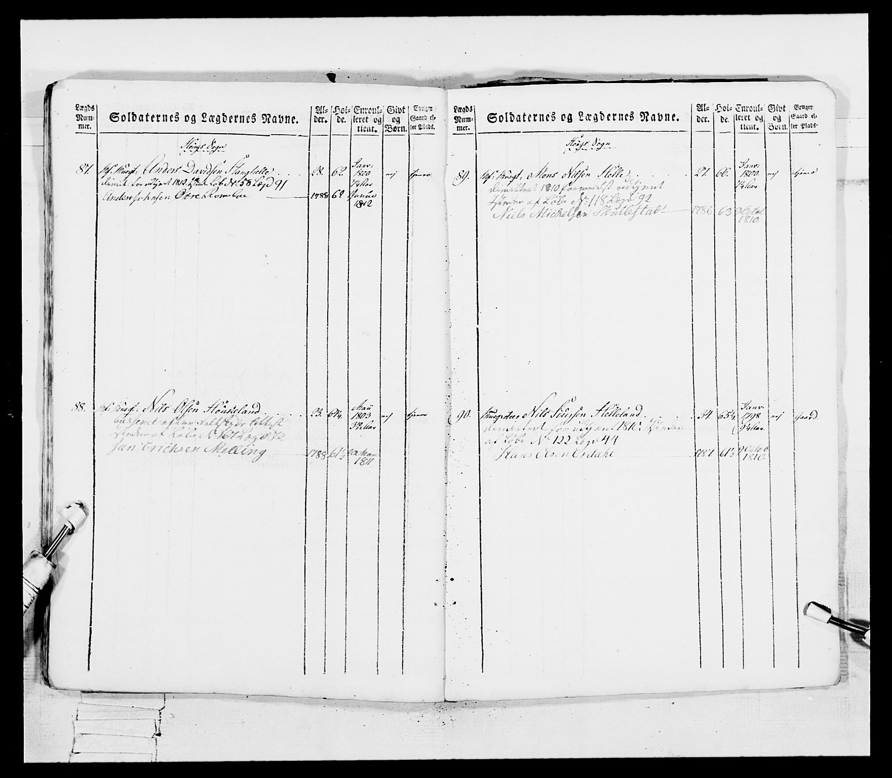 Generalitets- og kommissariatskollegiet, Det kongelige norske kommissariatskollegium, AV/RA-EA-5420/E/Eh/L0097: Bergenhusiske nasjonale infanteriregiment, 1803-1807, p. 352