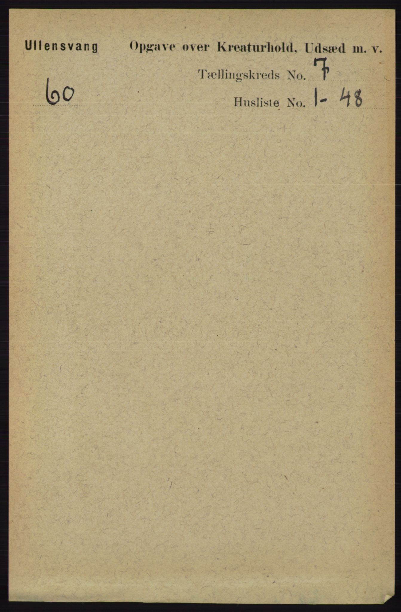 RA, 1891 census for 1230 Ullensvang, 1891, p. 7332