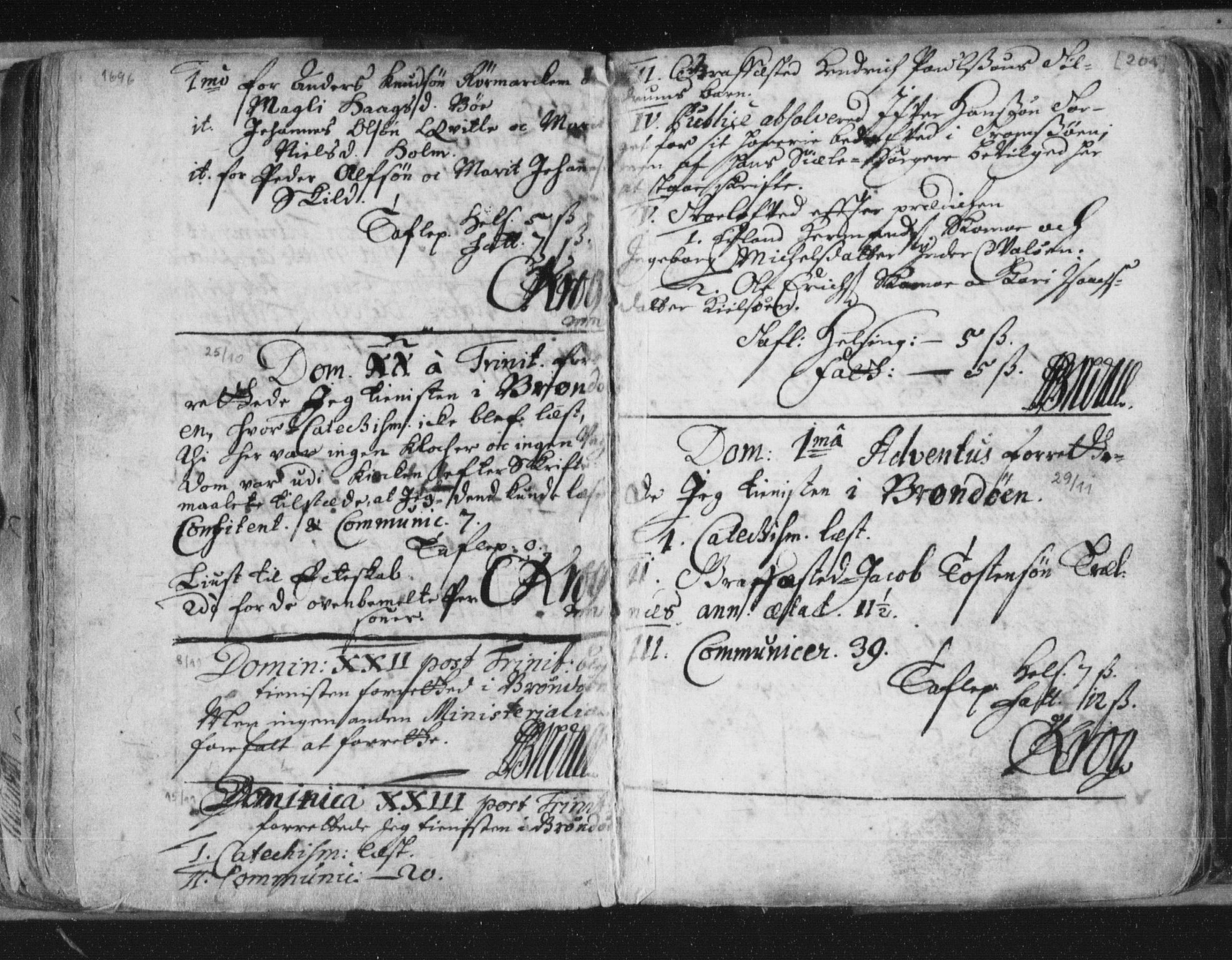 Ministerialprotokoller, klokkerbøker og fødselsregistre - Nordland, AV/SAT-A-1459/813/L0192: Parish register (official) no. 813A02, 1677-1718, p. 204