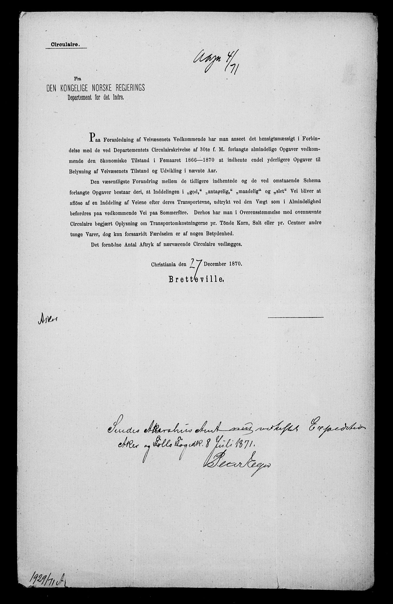 Statistisk sentralbyrå, Næringsøkonomiske emner, Generelt - Amtmennenes femårsberetninger, AV/RA-S-2233/F/Fa/L0029: --, 1866-1870, p. 24