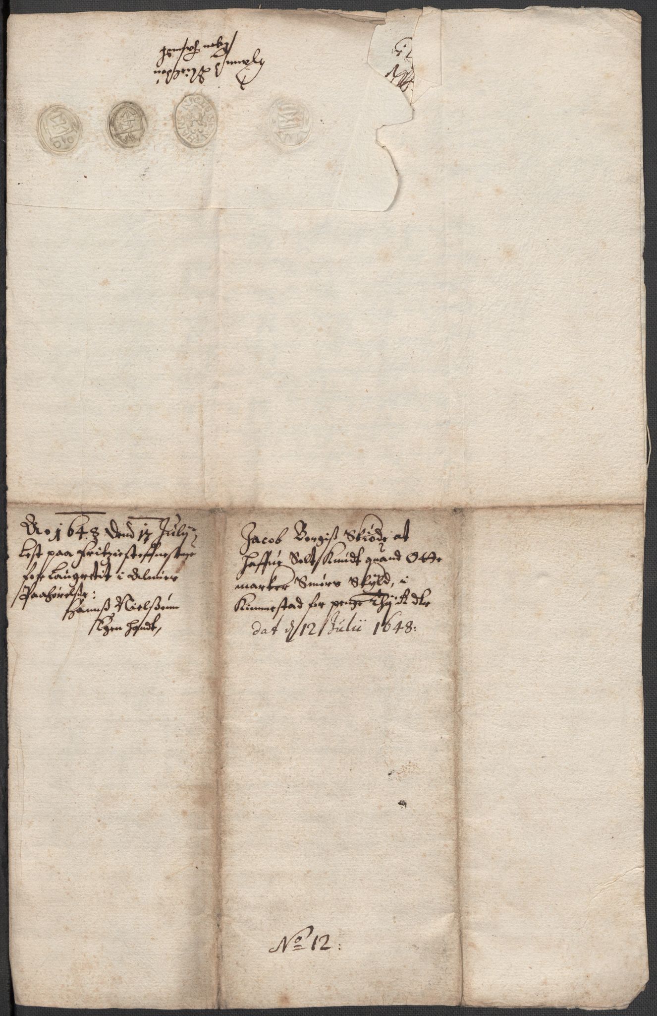 Riksarkivets diplomsamling, AV/RA-EA-5965/F15/L0024: Prestearkiv - Vestfold, 1619-1681, p. 113