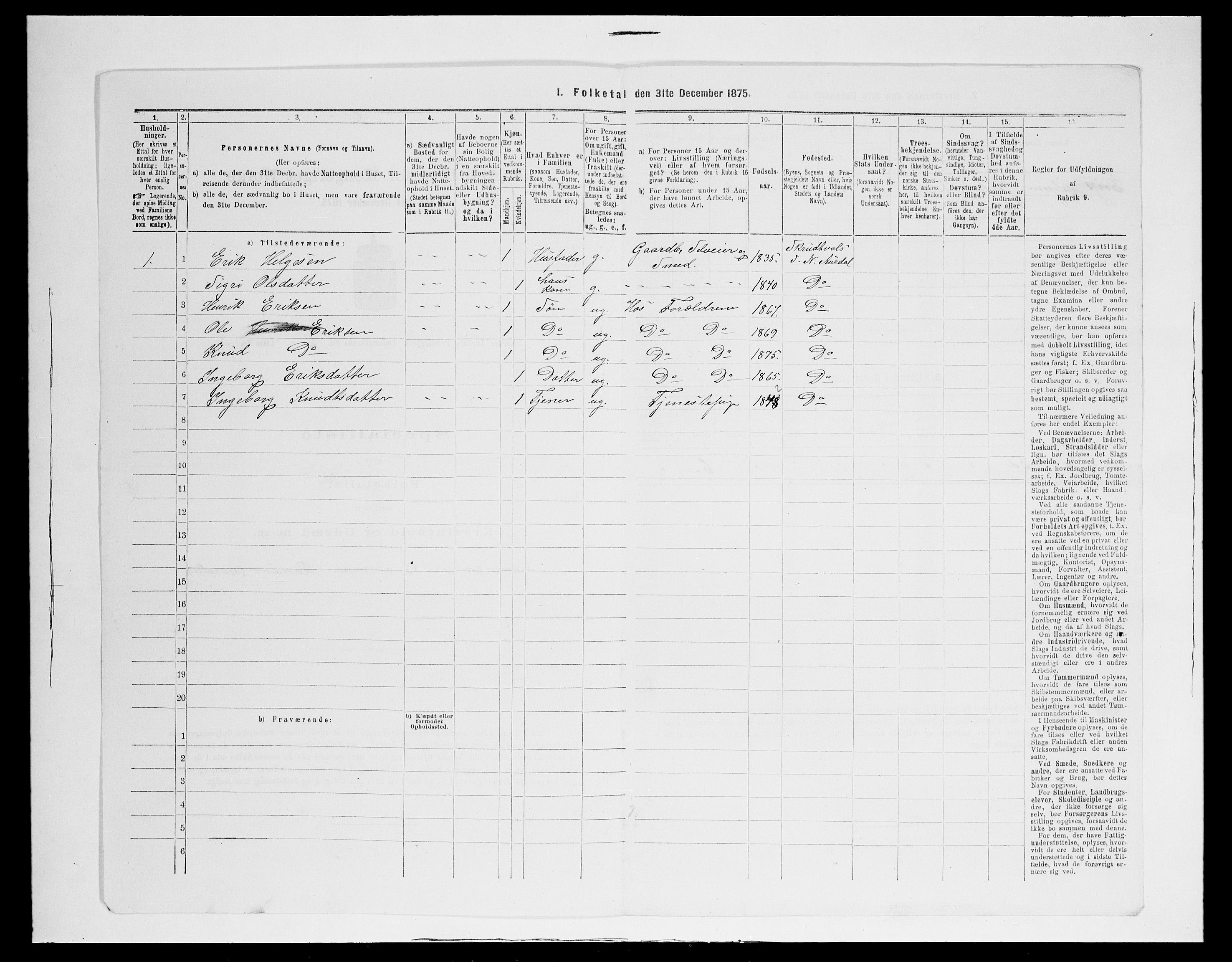 SAH, 1875 census for 0542P Nord-Aurdal, 1875, p. 341