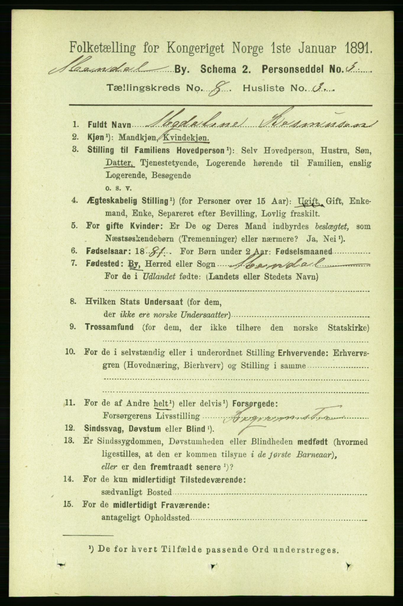 RA, 1891 census for 1002 Mandal, 1891, p. 2363