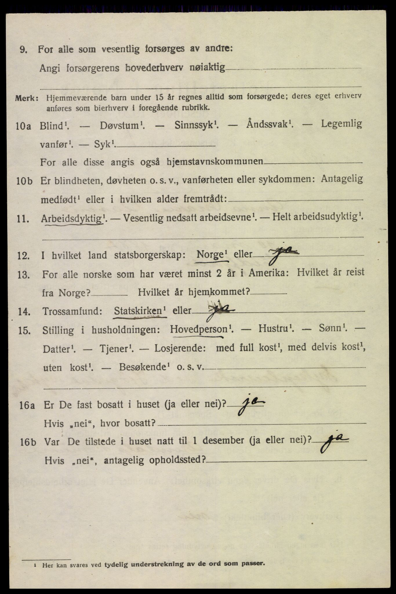 SAK, 1920 census for Austre Moland, 1920, p. 2694
