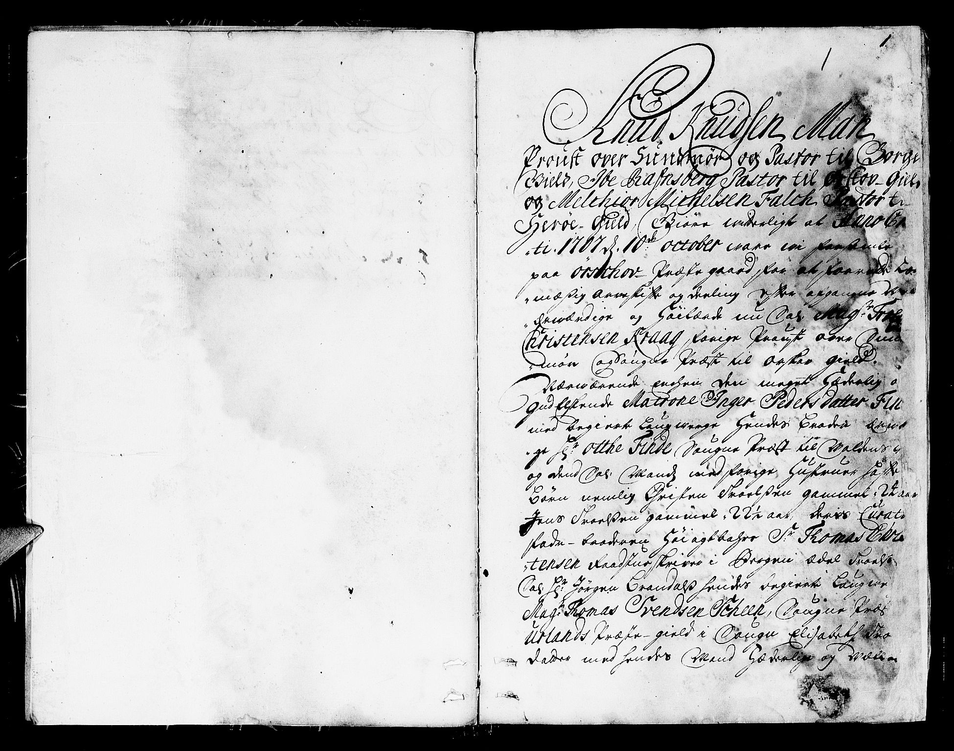 Sunnmøre prosti, AV/SAT-A-6501/I/I1/L0003: Skifteprotokoll, 1707-1716, p. 0b-1a