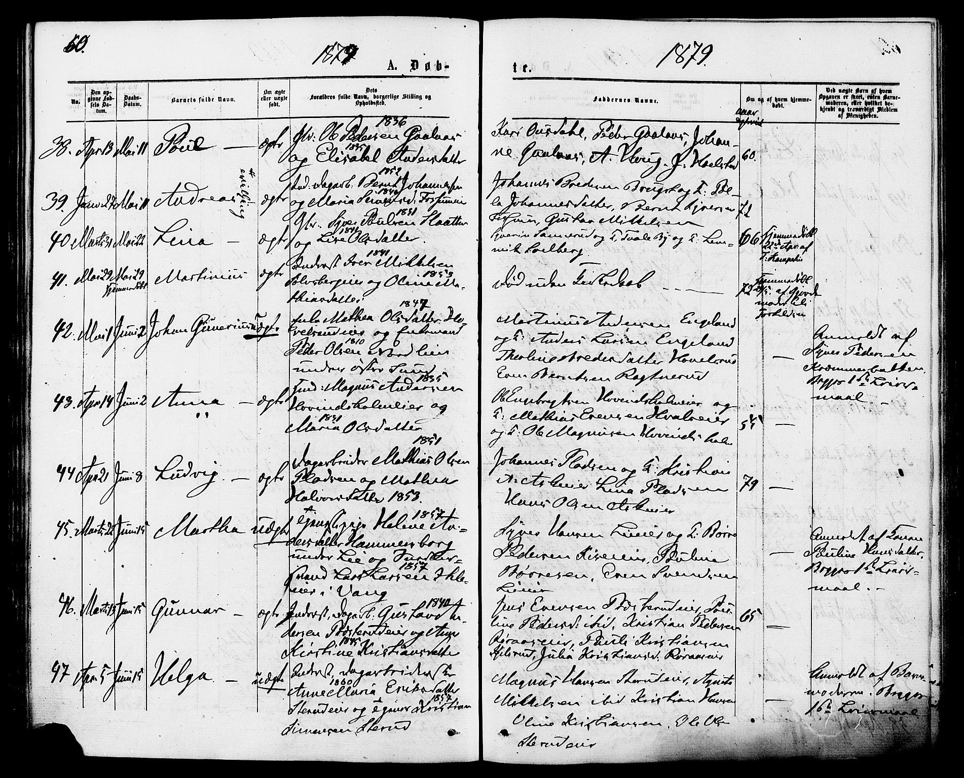 Nes prestekontor, Hedmark, SAH/PREST-020/K/Ka/L0005: Parish register (official) no. 5, 1872-1886, p. 60