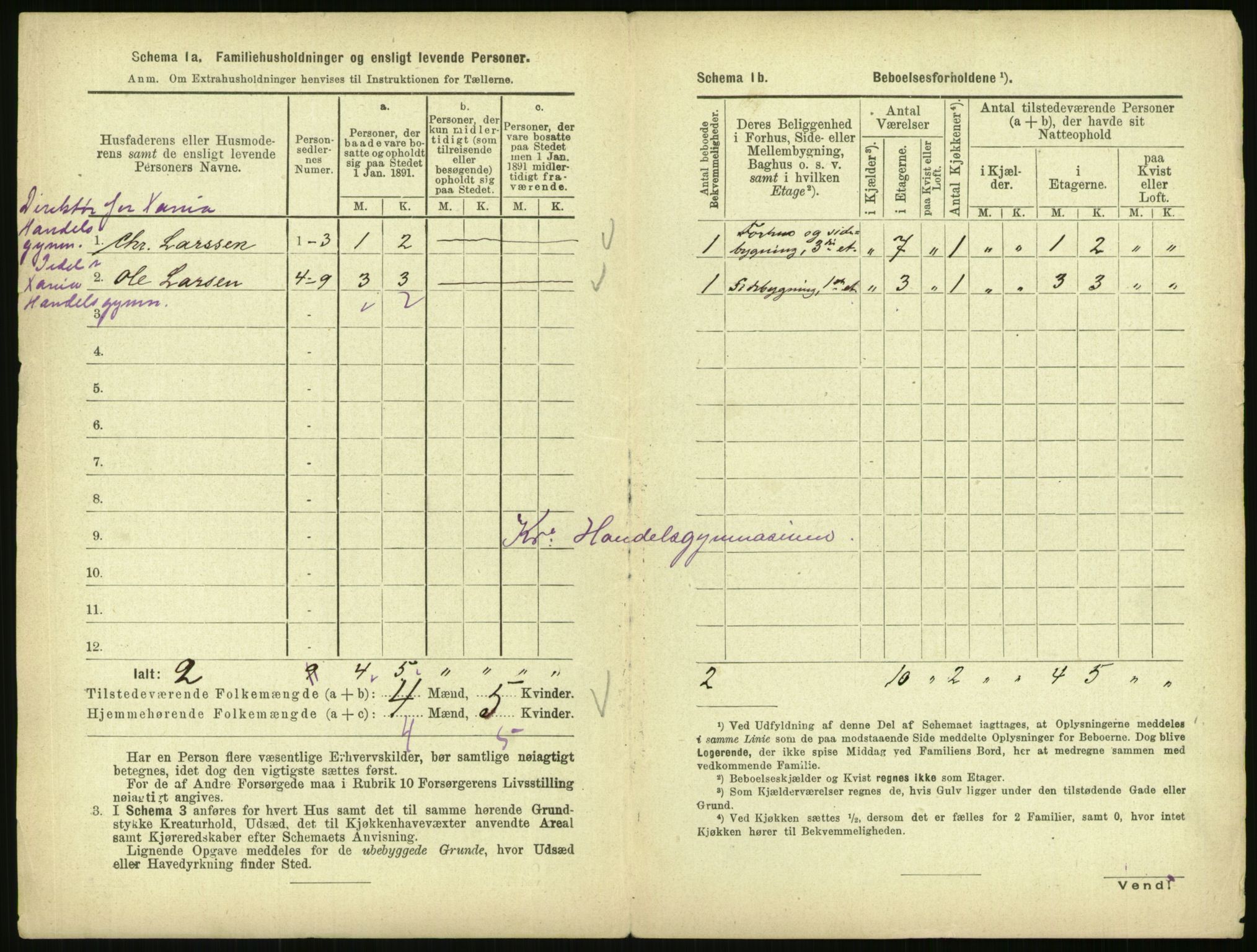 RA, 1891 census for 0301 Kristiania, 1891, p. 45952