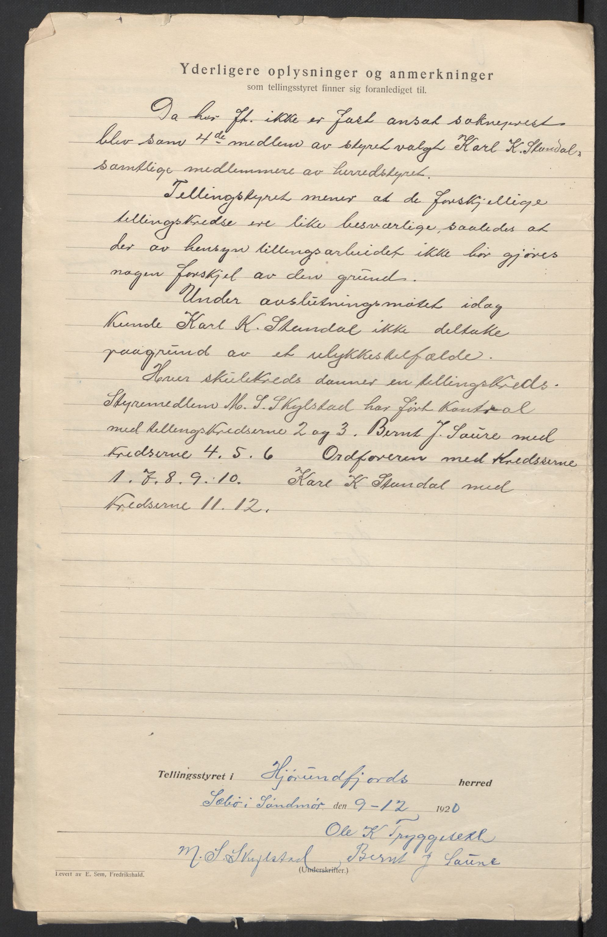 SAT, 1920 census for Hjørundfjord, 1920, p. 6