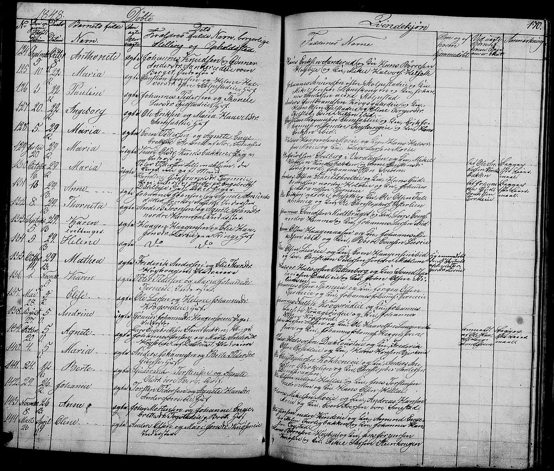 Ringsaker prestekontor, AV/SAH-PREST-014/L/La/L0005: Parish register (copy) no. 5, 1839-1850, p. 170