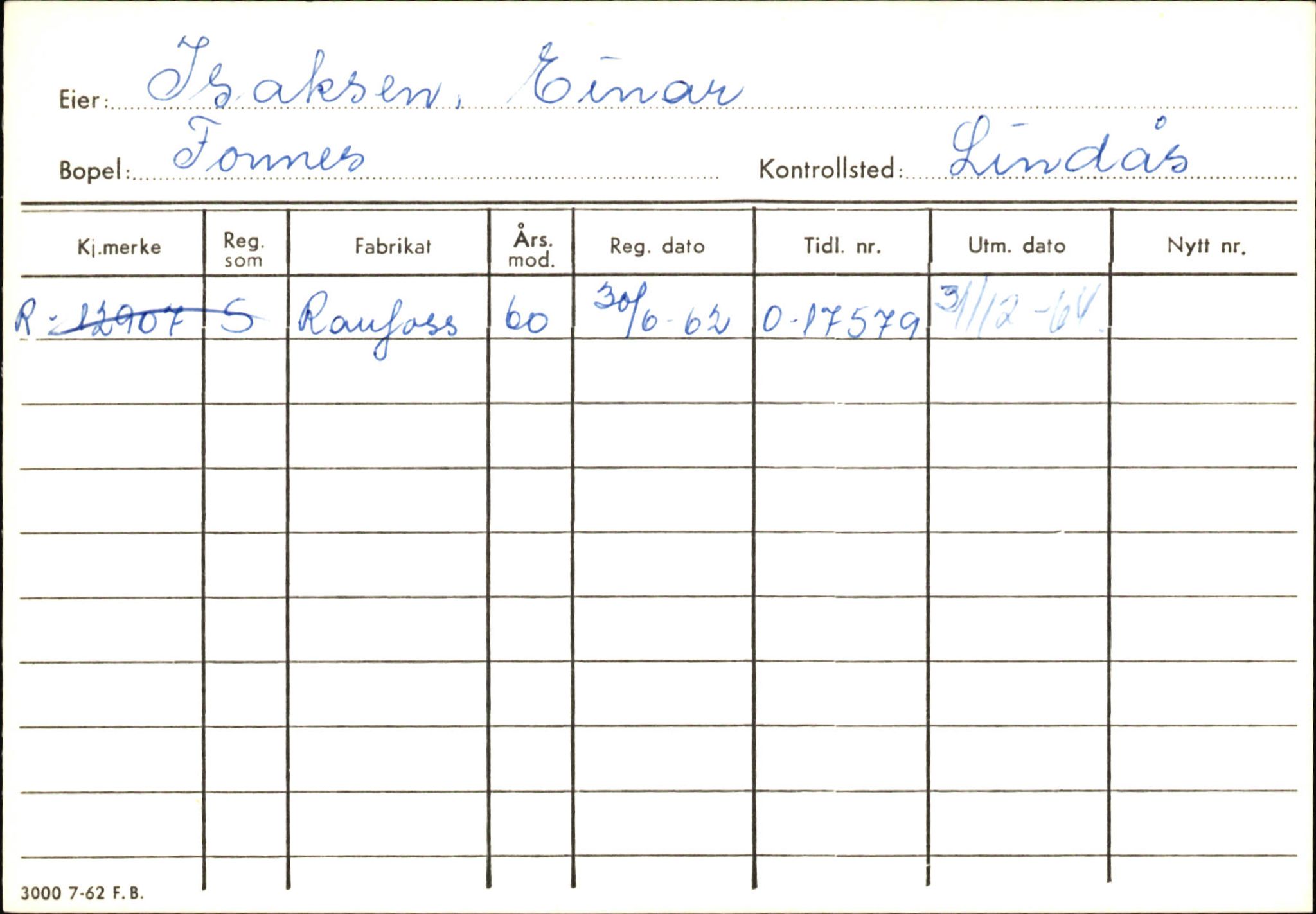 Statens vegvesen, Hordaland vegkontor, AV/SAB-A-5201/2/Ha/L0026: R-eierkort I-J, 1920-1971, p. 5