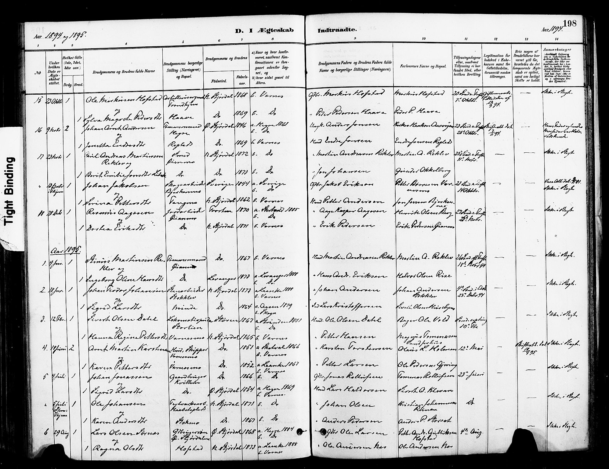 Ministerialprotokoller, klokkerbøker og fødselsregistre - Nord-Trøndelag, AV/SAT-A-1458/709/L0077: Parish register (official) no. 709A17, 1880-1895, p. 198