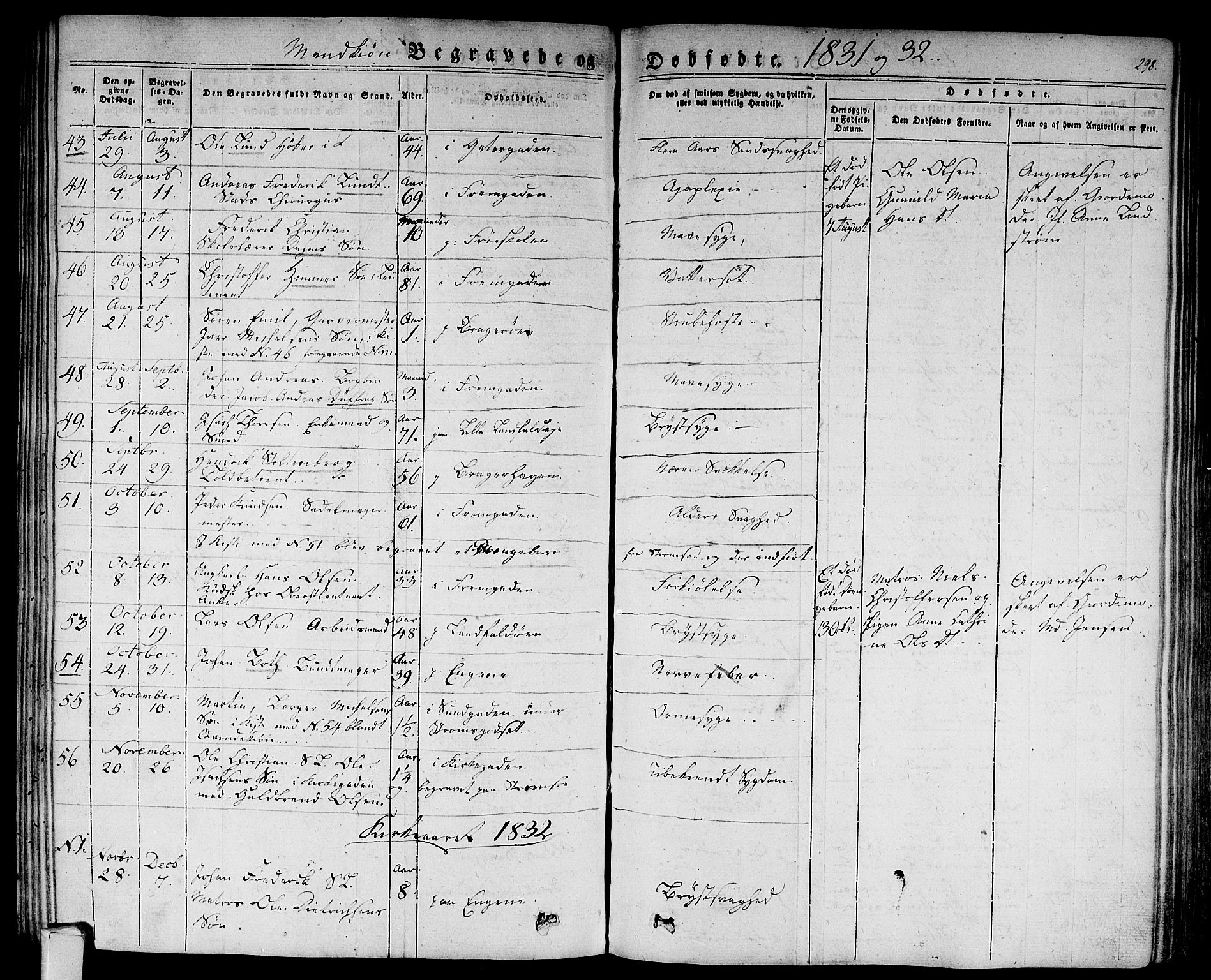 Bragernes kirkebøker, AV/SAKO-A-6/F/Fb/L0001: Parish register (official) no. II 1, 1830-1847, p. 298