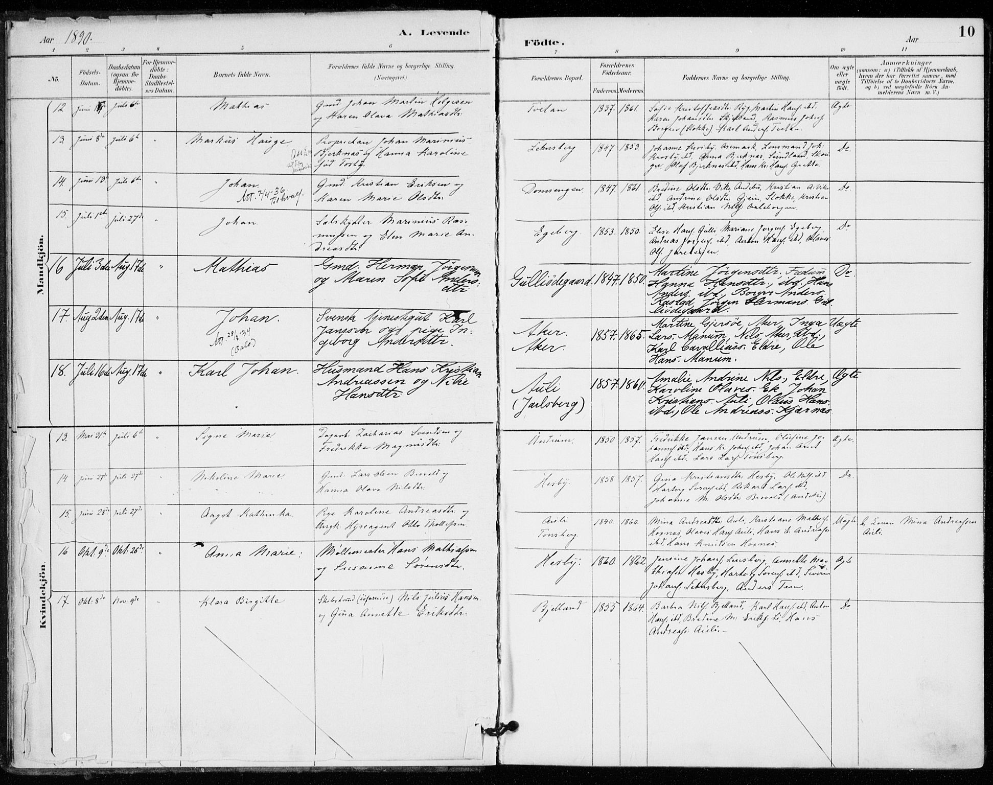 Sem kirkebøker, AV/SAKO-A-5/F/Fa/L0011: Parish register (official) no. I 11, 1888-1904, p. 10