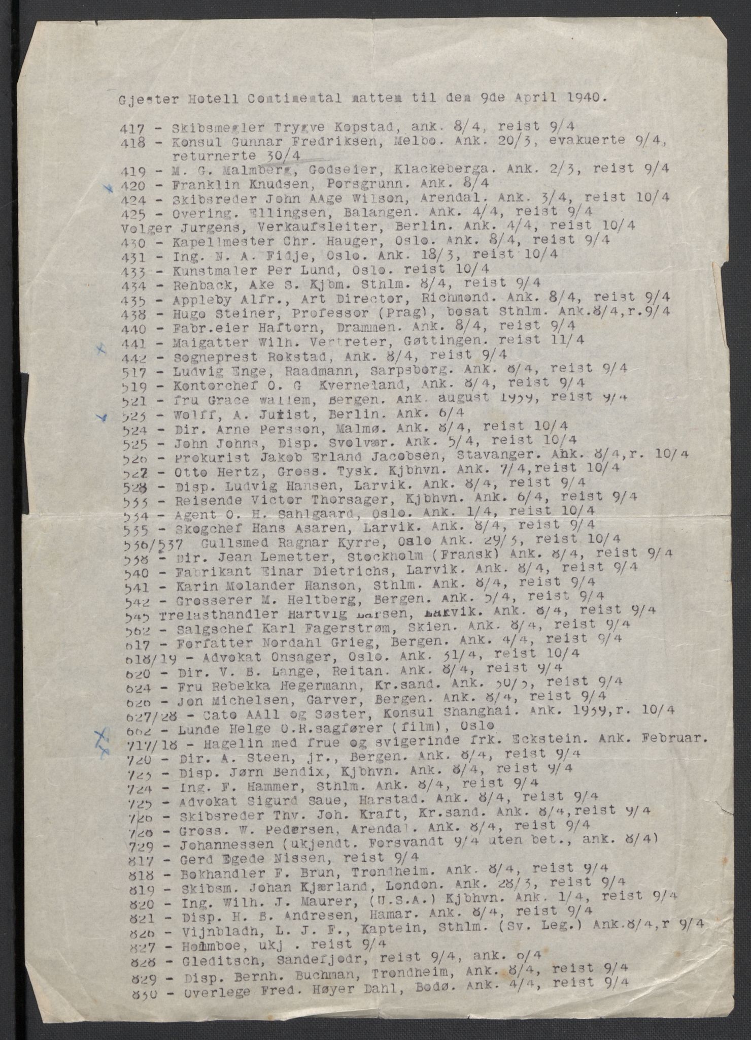 Landssvikarkivet, Oslo politikammer, AV/RA-S-3138-01/D/Da/L0003: Dnr. 29, 1945, p. 1050