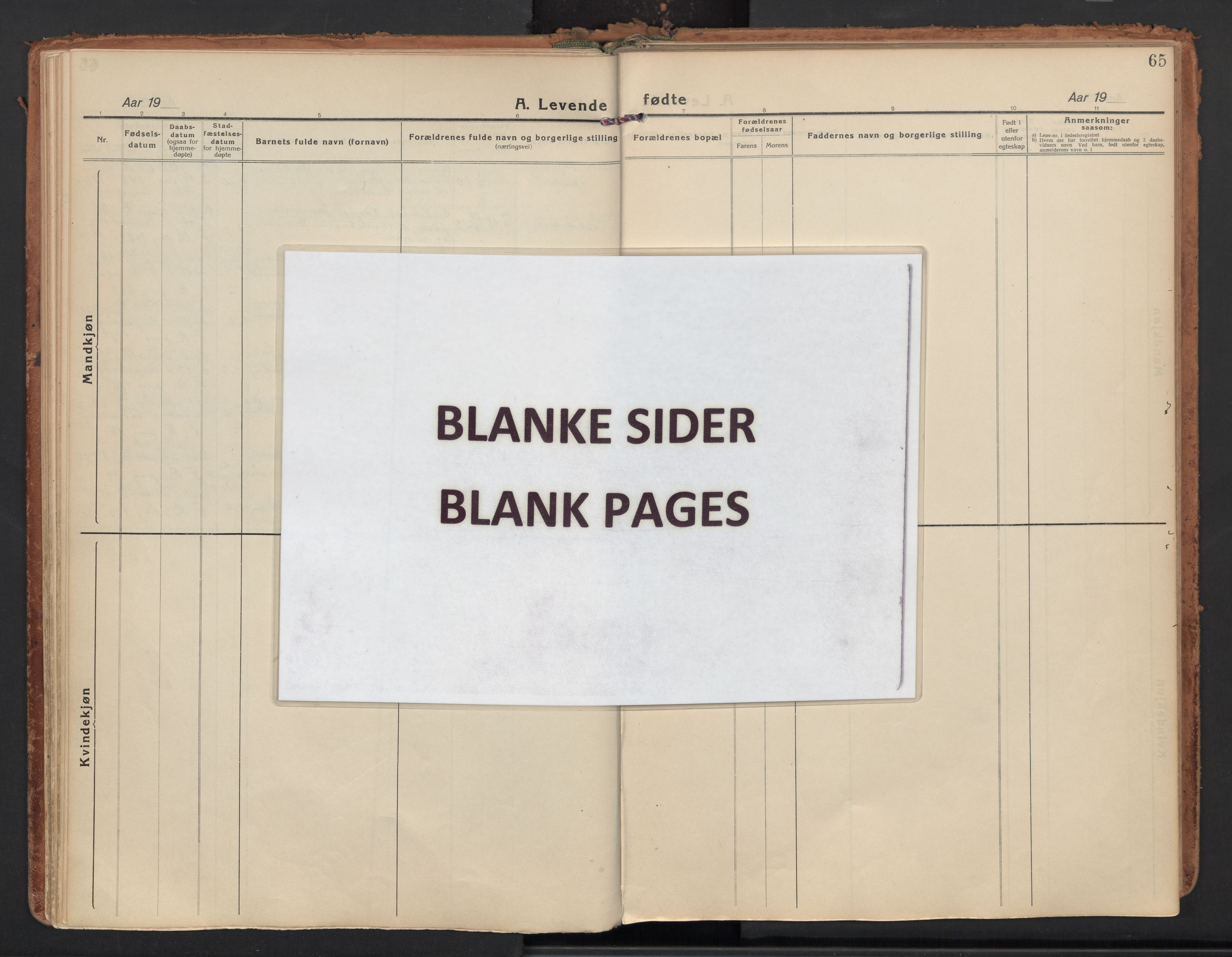 Tune prestekontor Kirkebøker, AV/SAO-A-2007/F/Fb/L0002: Curate's parish register no. 2, 1923-1940, p. 65