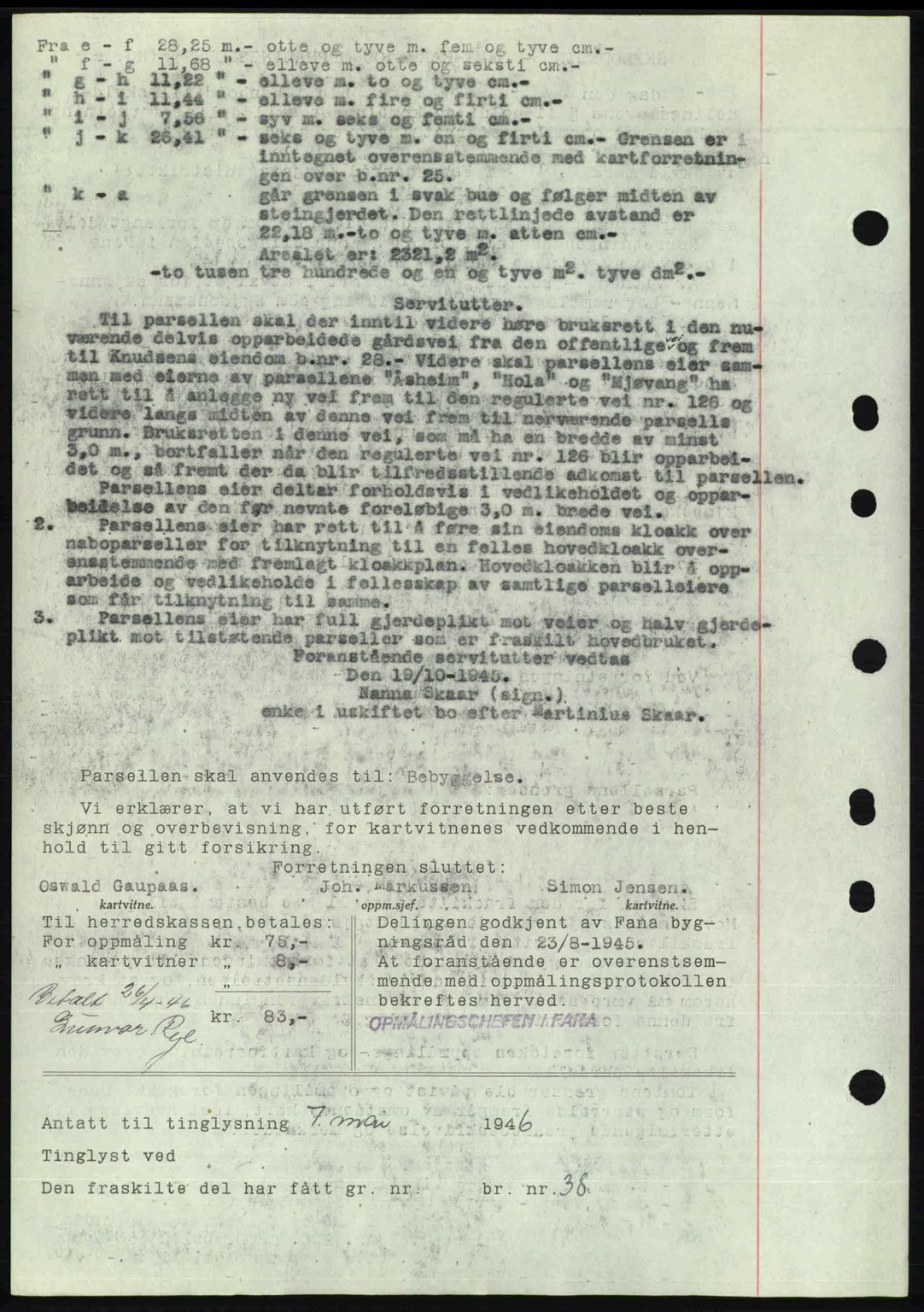 Midhordland sorenskriveri, SAB/A-3001/1/G/Gb/Gbj/L0022: Mortgage book no. A41-43, 1946-1946, Diary no: : 1793/1946