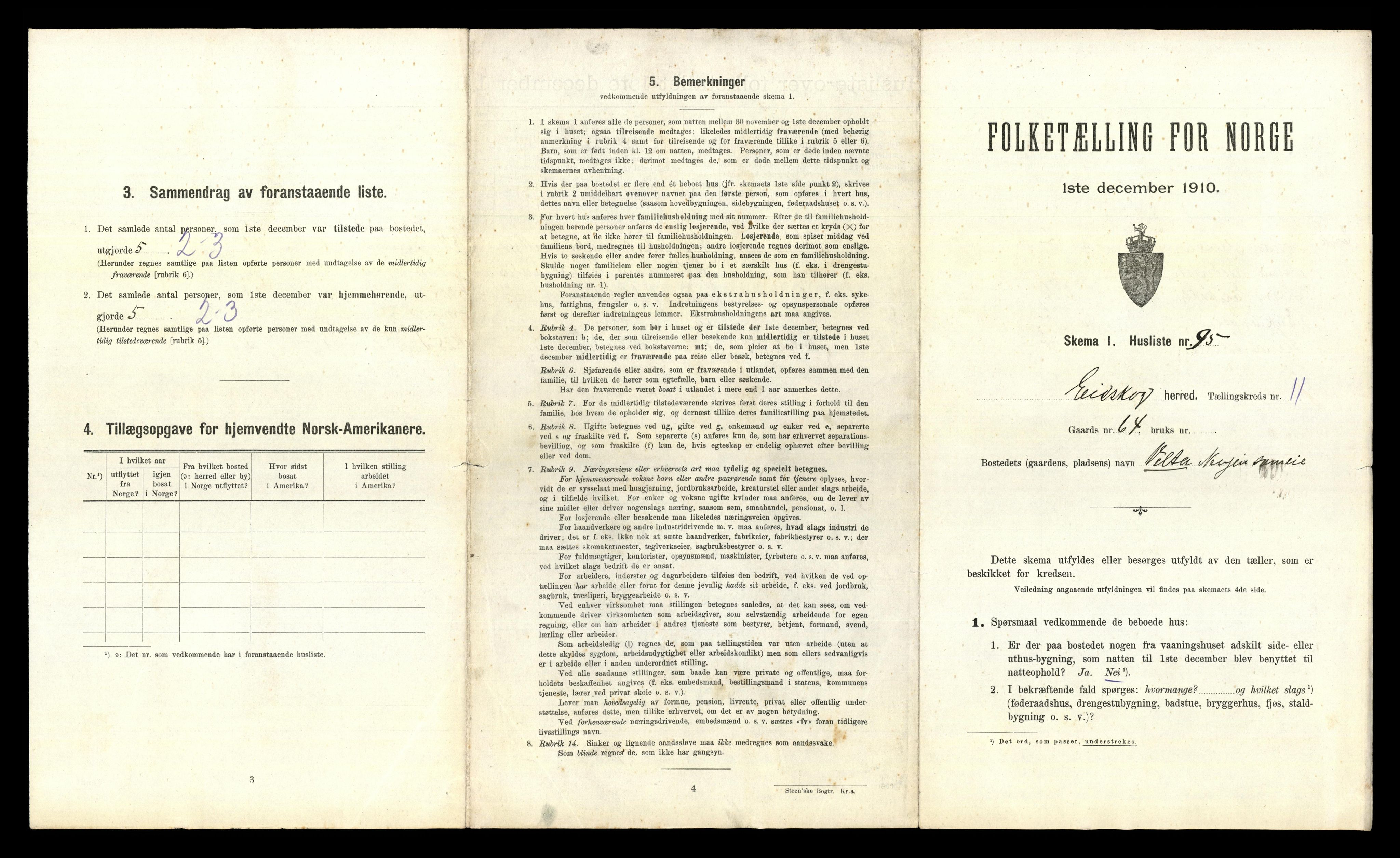 RA, 1910 census for Eidskog, 1910, p. 1820