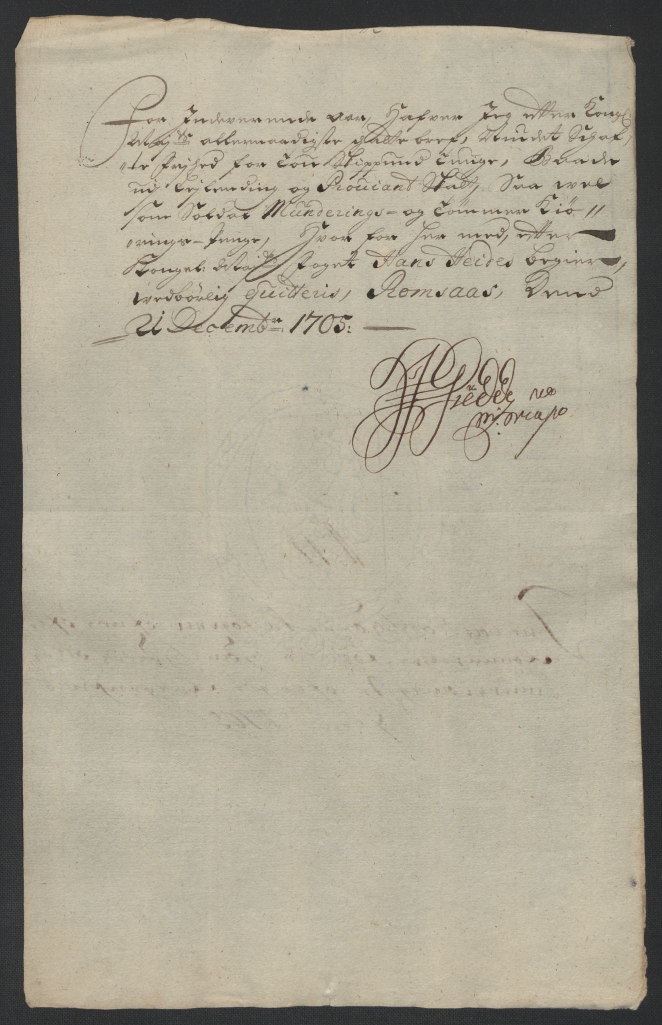 Rentekammeret inntil 1814, Reviderte regnskaper, Fogderegnskap, AV/RA-EA-4092/R12/L0717: Fogderegnskap Øvre Romerike, 1704-1705, p. 400