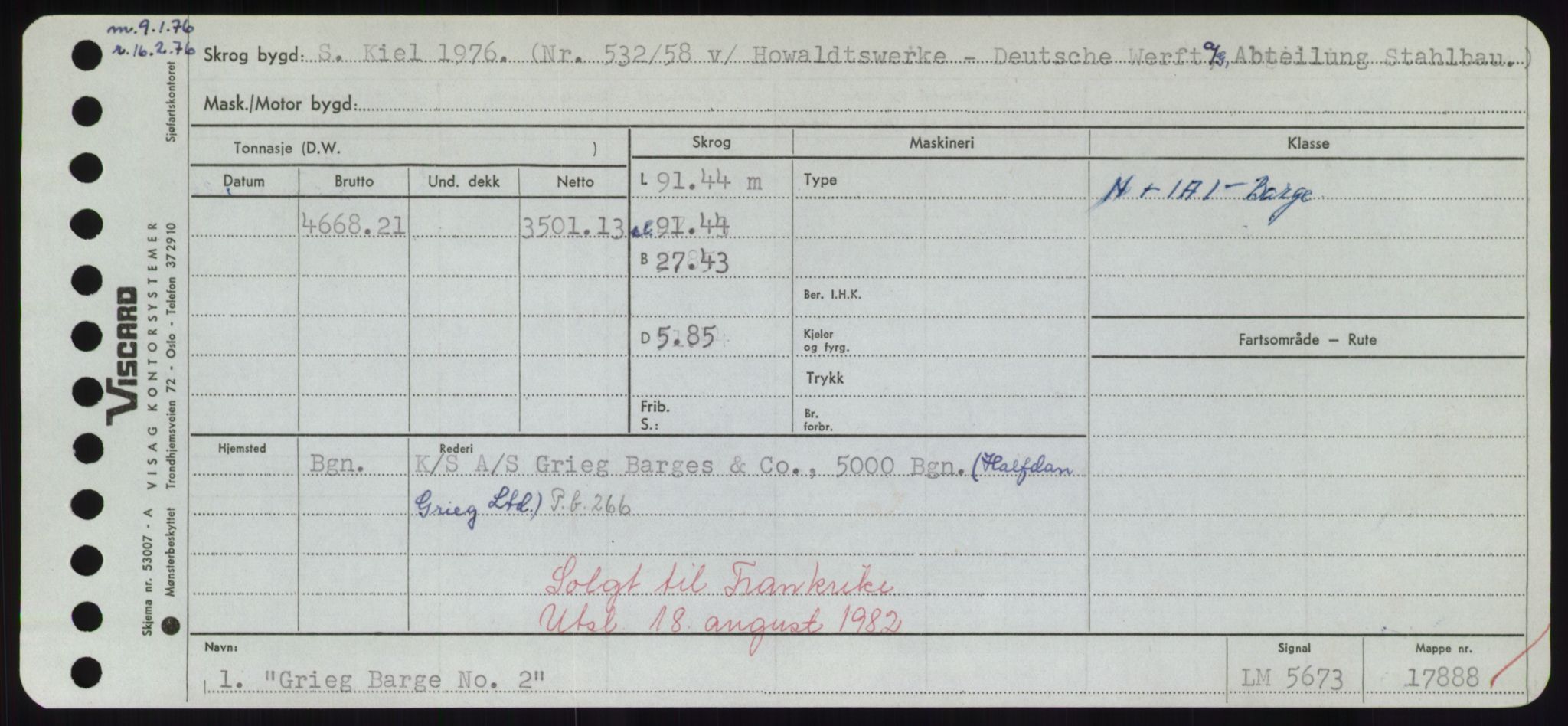 Sjøfartsdirektoratet med forløpere, Skipsmålingen, RA/S-1627/H/Hd/L0013: Fartøy, Gne-Gås, p. 235