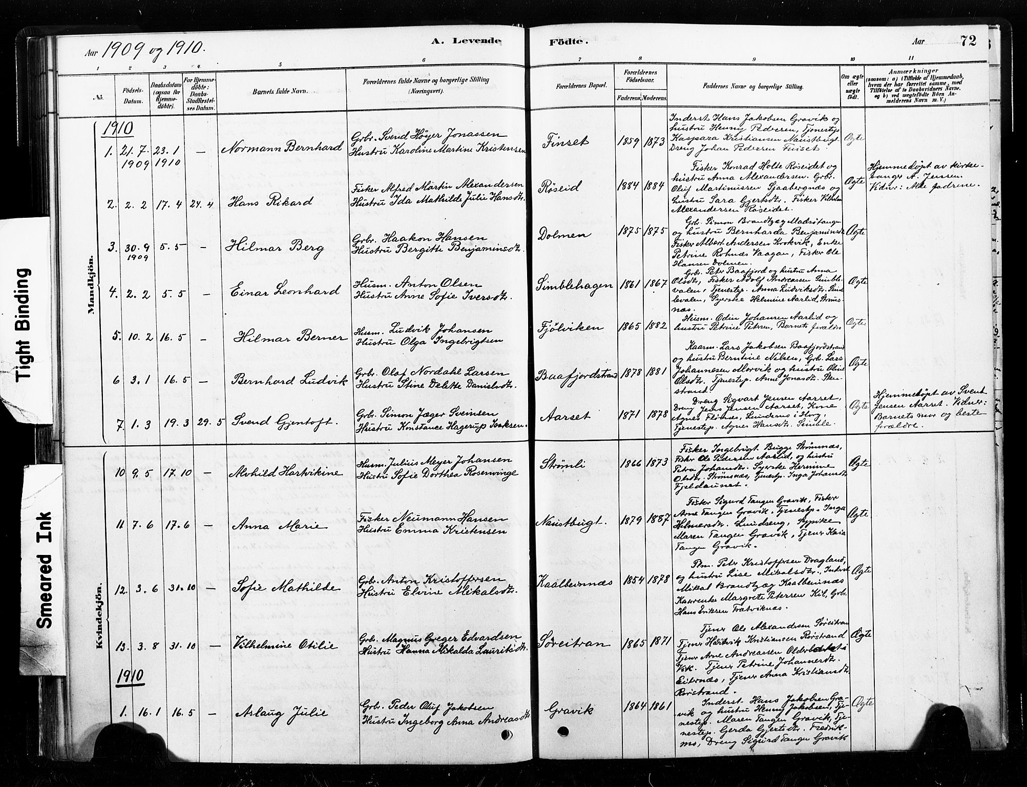 Ministerialprotokoller, klokkerbøker og fødselsregistre - Nord-Trøndelag, SAT/A-1458/789/L0705: Parish register (official) no. 789A01, 1878-1910, p. 72