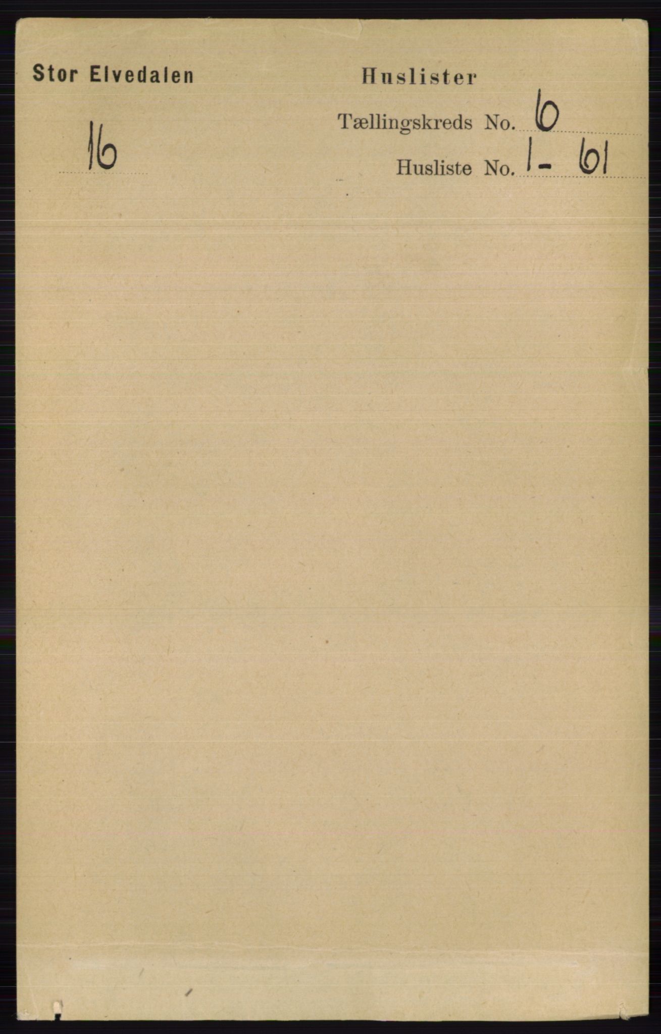RA, 1891 census for 0430 Stor-Elvdal, 1891, p. 2037