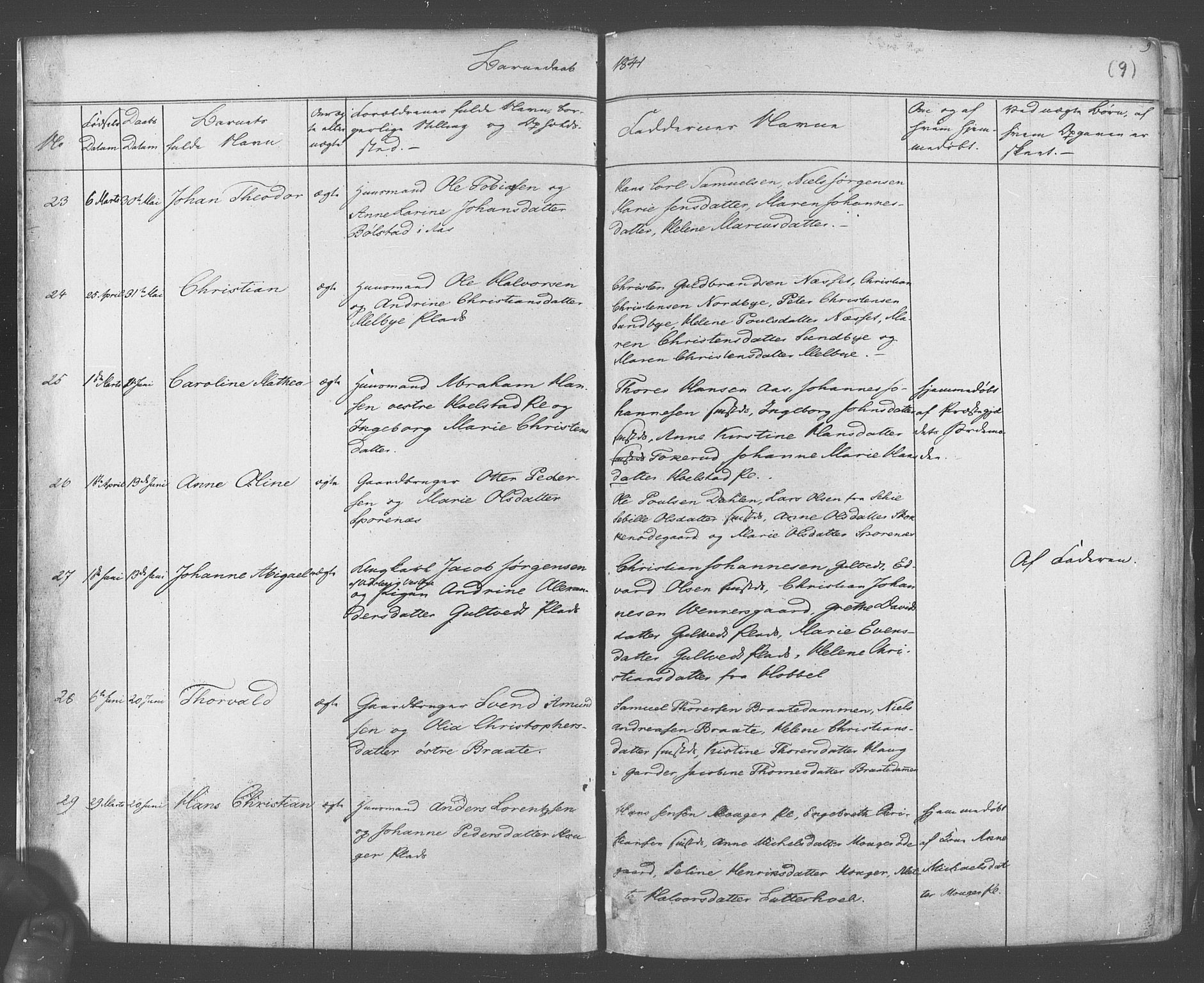 Ås prestekontor Kirkebøker, AV/SAO-A-10894/F/Fa/L0006: Parish register (official) no. I 6, 1841-1853, p. 8-9