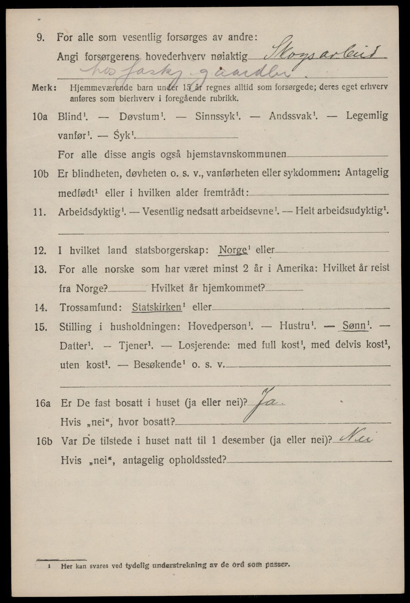 SAKO, 1920 census for Lårdal, 1920, p. 2398