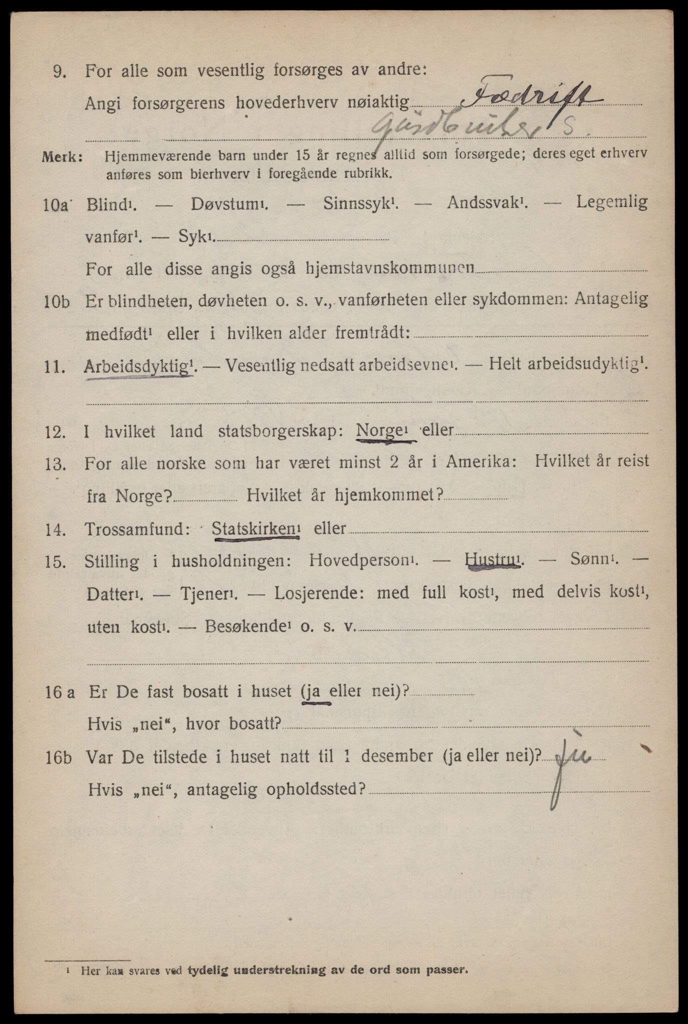 SAST, 1920 census for Forsand, 1920, p. 3772