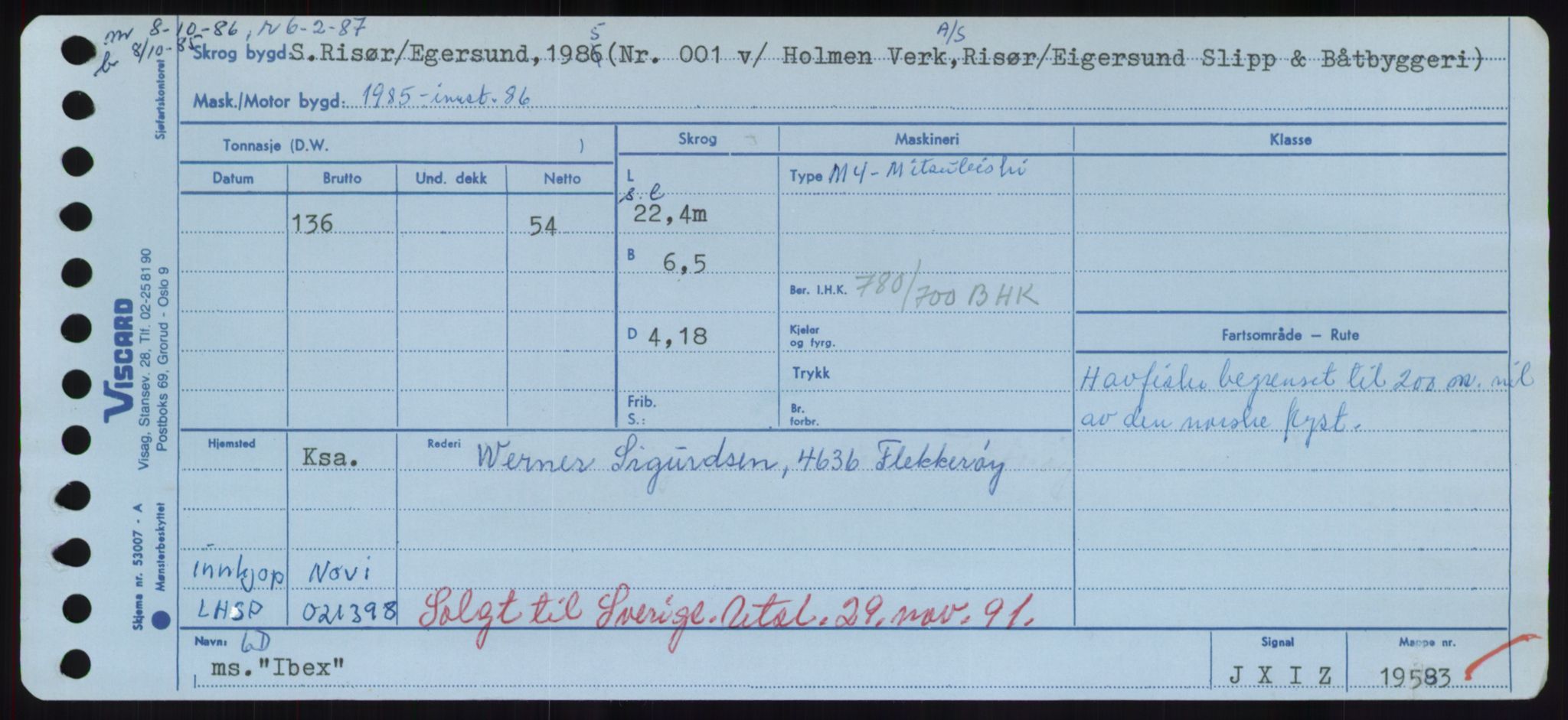 Sjøfartsdirektoratet med forløpere, Skipsmålingen, AV/RA-S-1627/H/Hd/L0018: Fartøy, I, p. 7