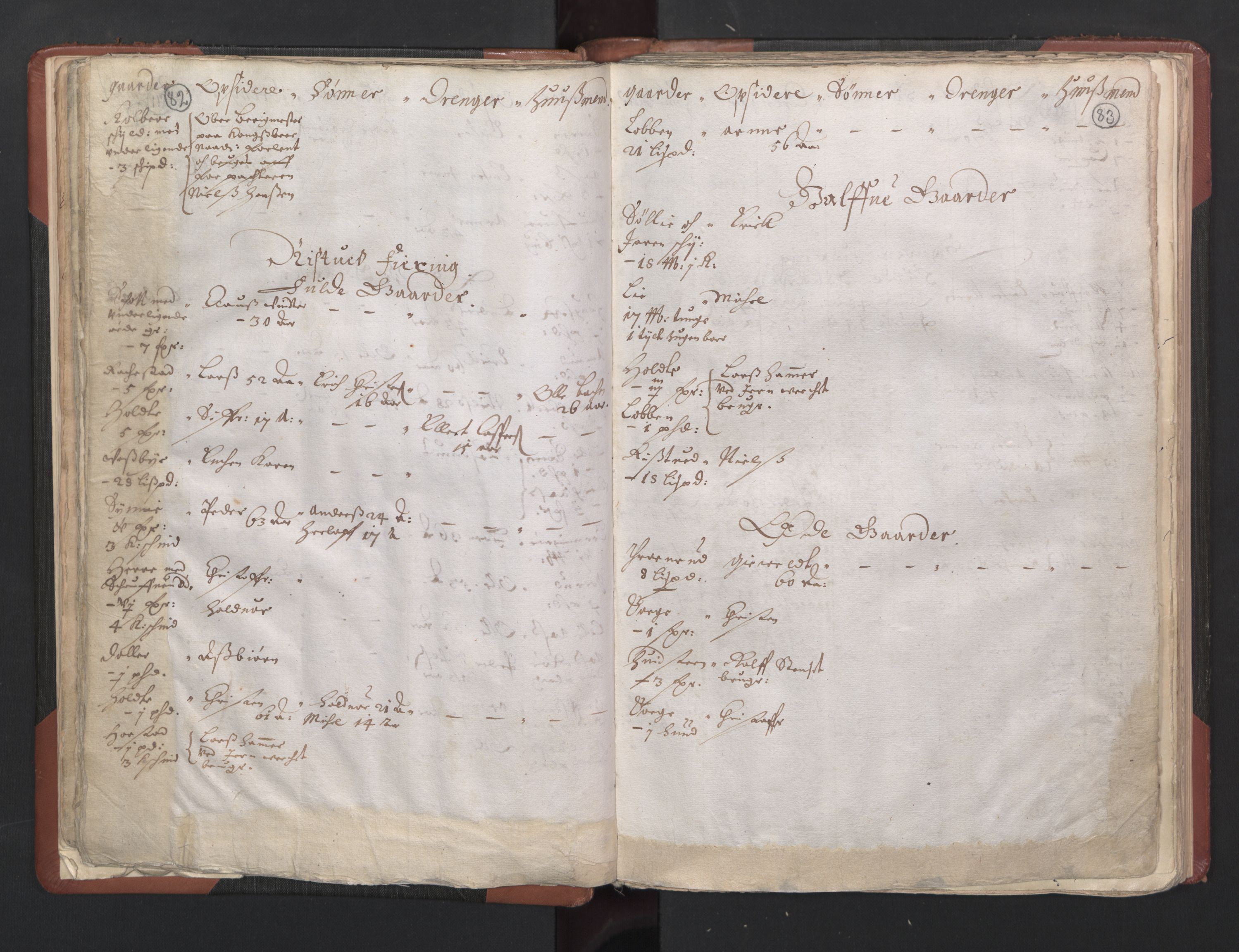 RA, Bailiff's Census 1664-1666, no. 5: Modern Buskerud county and modern Vestfold county, 1664, p. 82-83