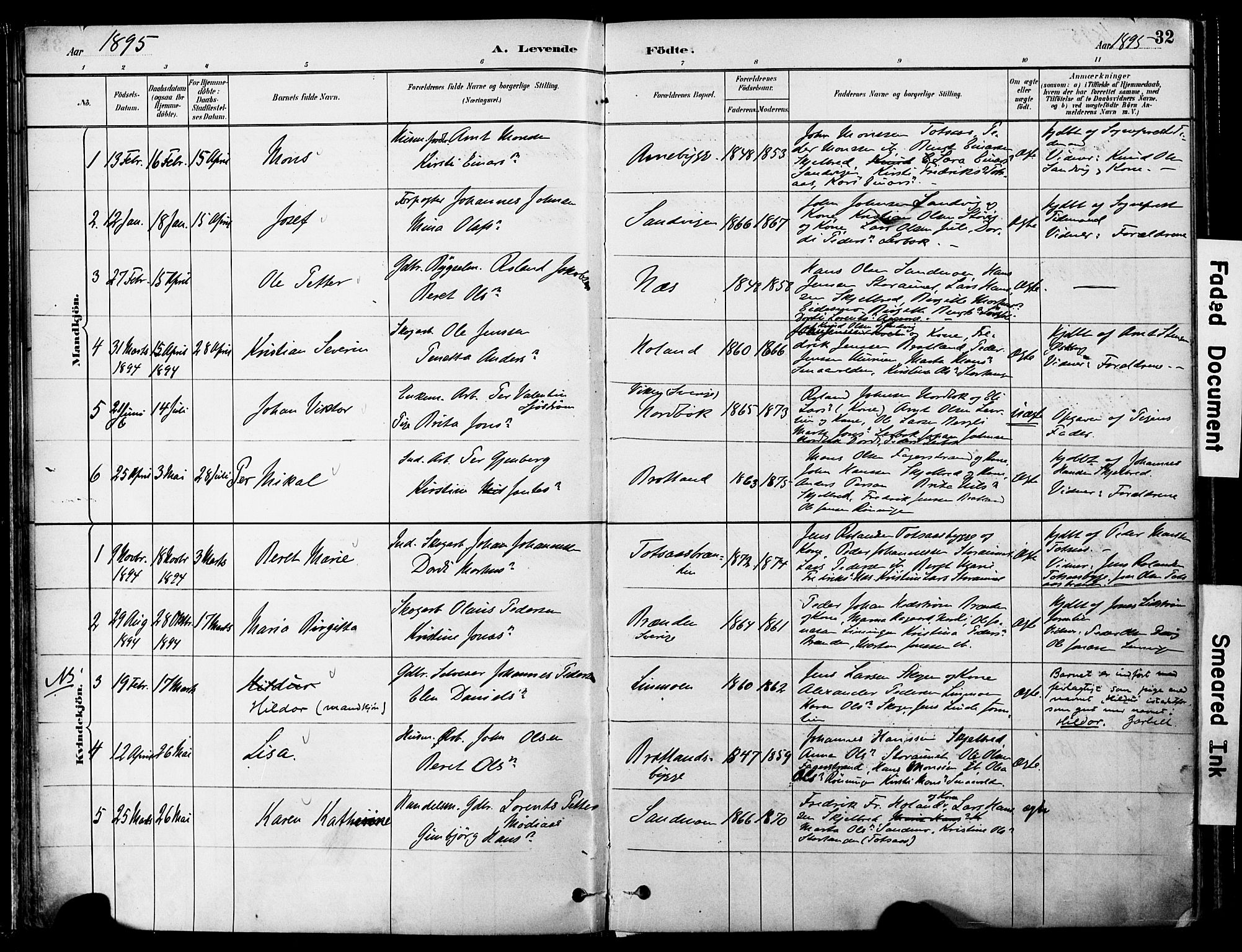 Ministerialprotokoller, klokkerbøker og fødselsregistre - Nord-Trøndelag, AV/SAT-A-1458/755/L0494: Parish register (official) no. 755A03, 1882-1902, p. 32