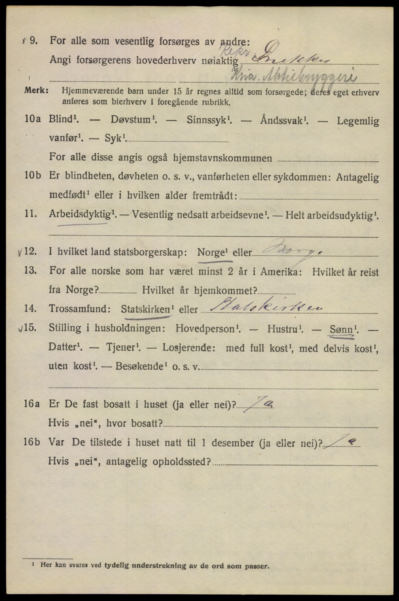 SAO, 1920 census for Kristiania, 1920, p. 157042