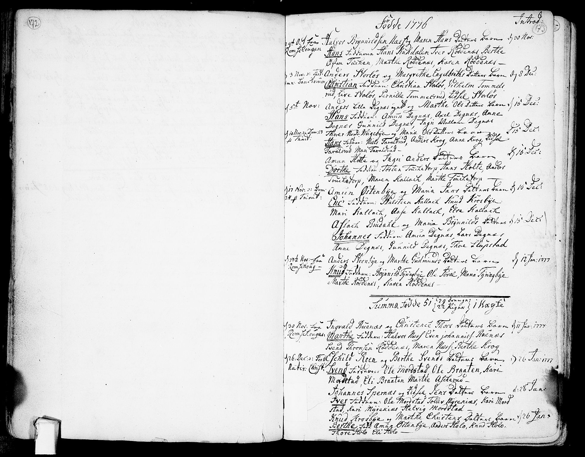 Rødenes prestekontor Kirkebøker, SAO/A-2005/F/Fa/L0002: Parish register (official) no. I 2, 1733-1776, p. 172-173