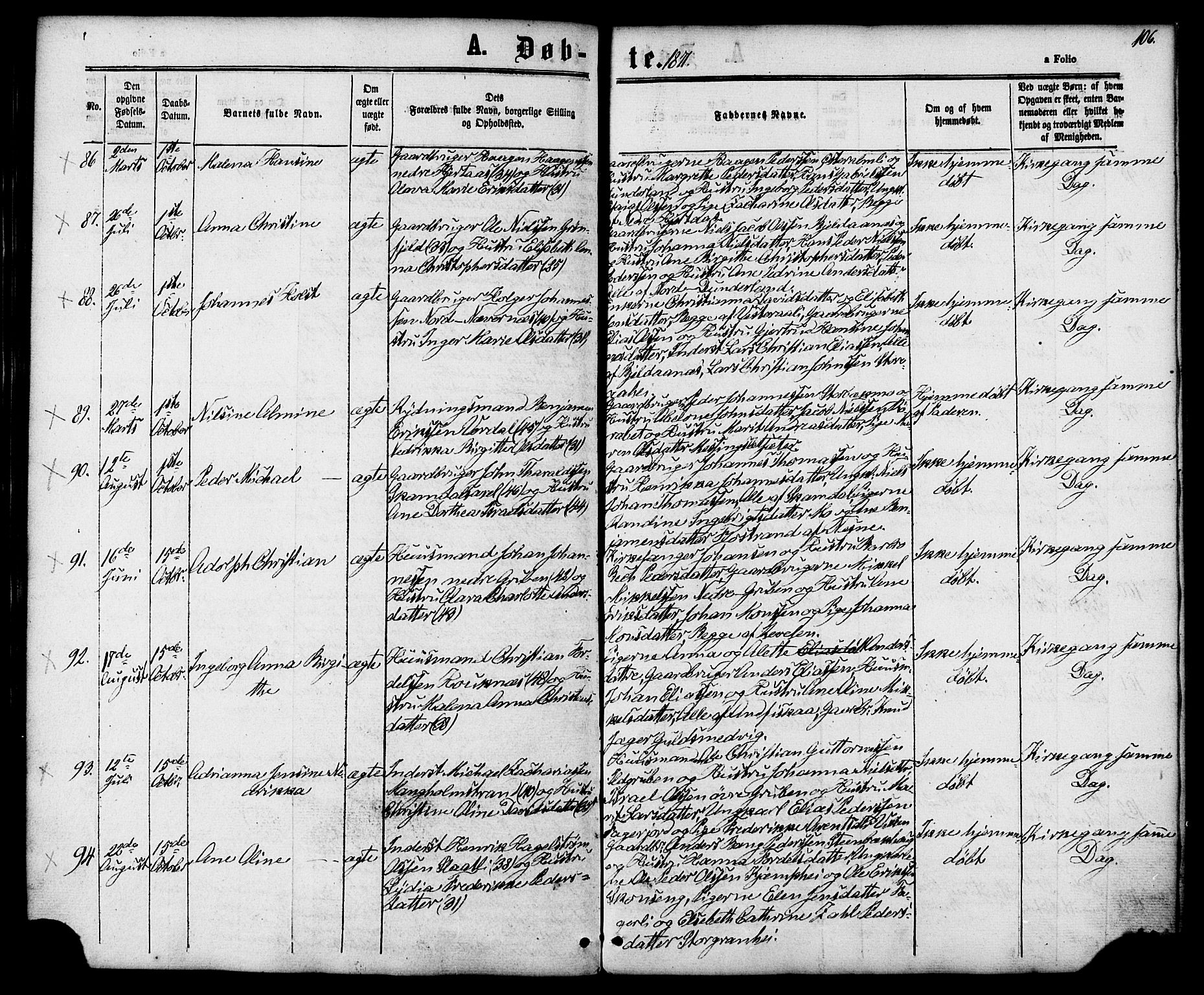 Ministerialprotokoller, klokkerbøker og fødselsregistre - Nordland, AV/SAT-A-1459/827/L0393: Parish register (official) no. 827A05, 1863-1883, p. 106