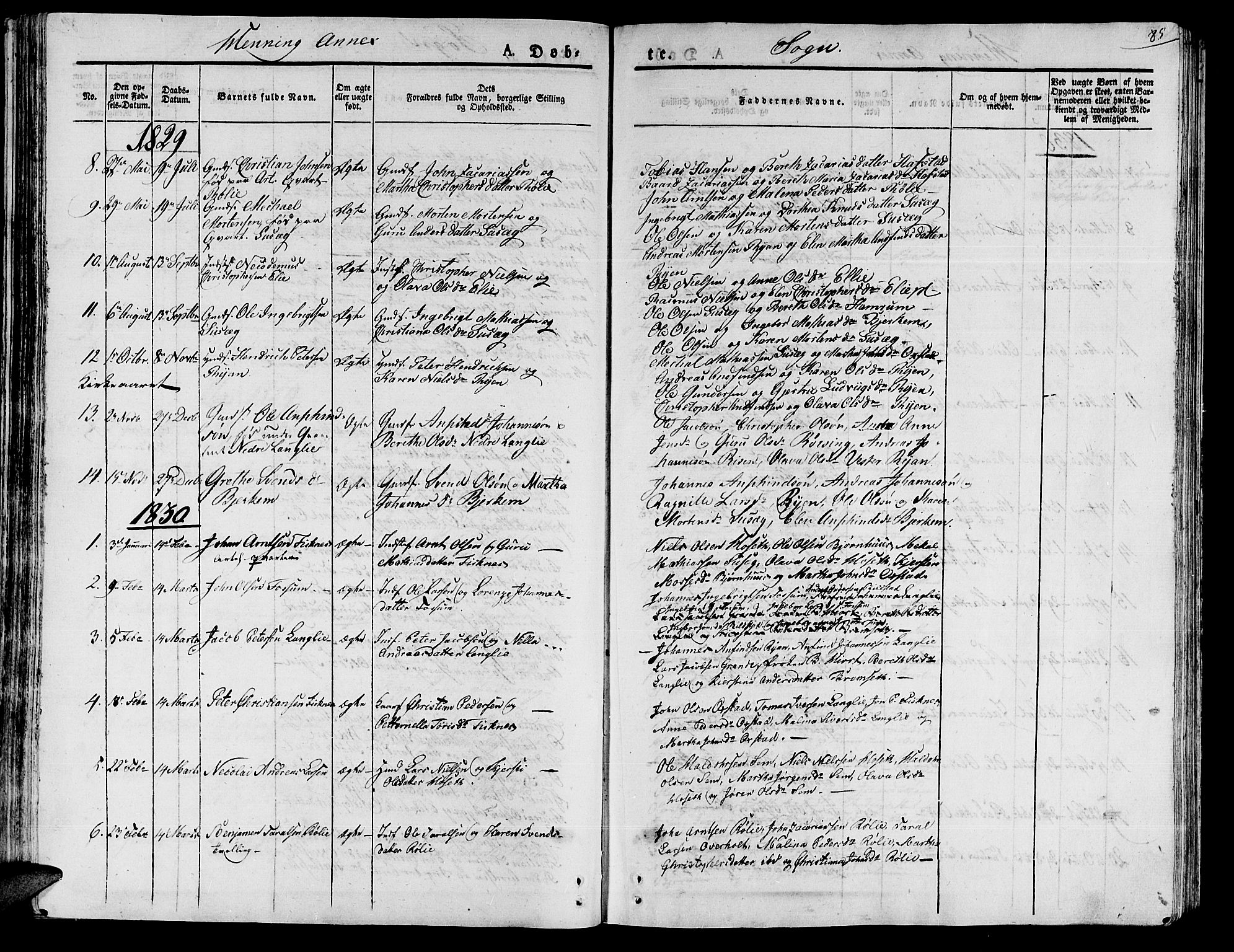 Ministerialprotokoller, klokkerbøker og fødselsregistre - Nord-Trøndelag, SAT/A-1458/735/L0336: Parish register (official) no. 735A05 /3, 1825-1835, p. 85