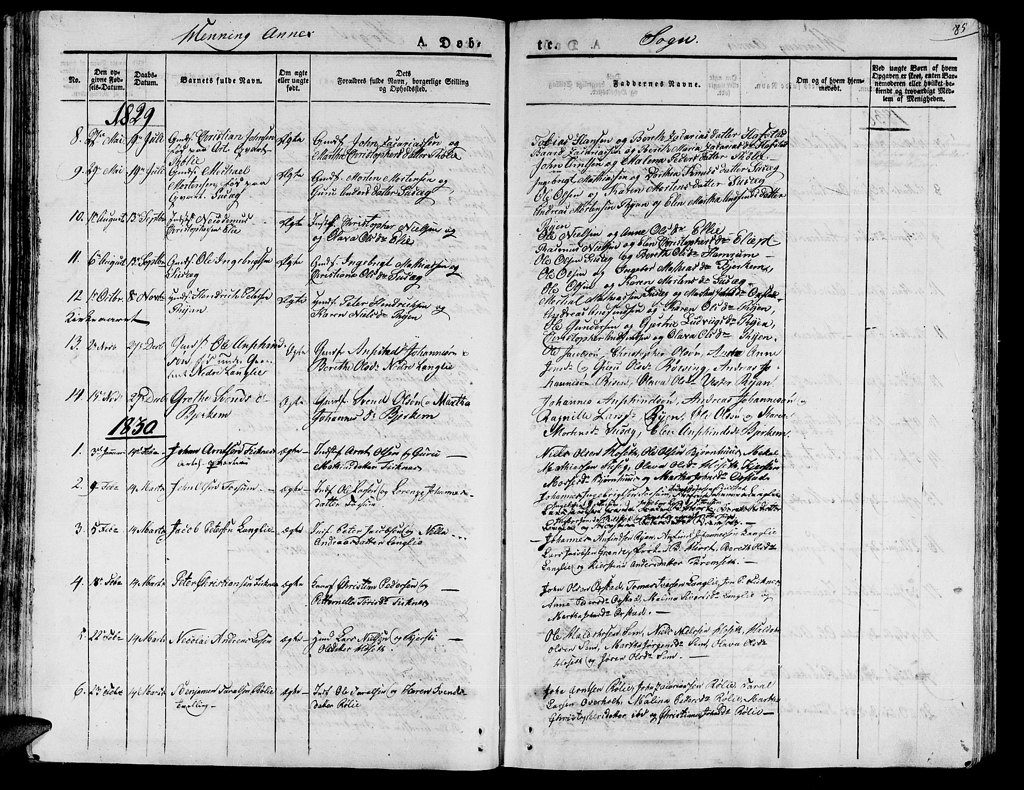 Ministerialprotokoller, klokkerbøker og fødselsregistre - Nord-Trøndelag, AV/SAT-A-1458/735/L0336: Parish register (official) no. 735A05 /3, 1825-1835, p. 85