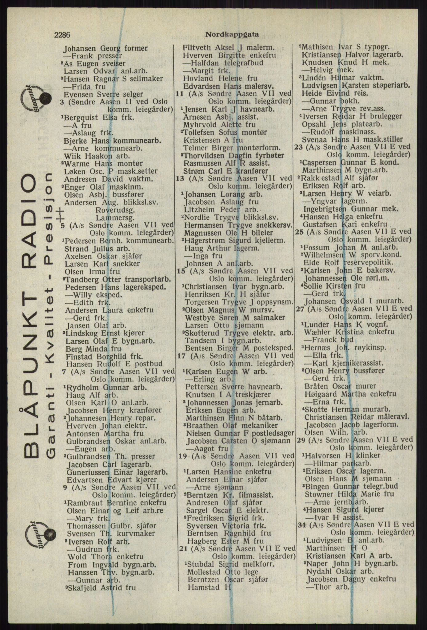 Kristiania/Oslo adressebok, PUBL/-, 1941, p. 2286