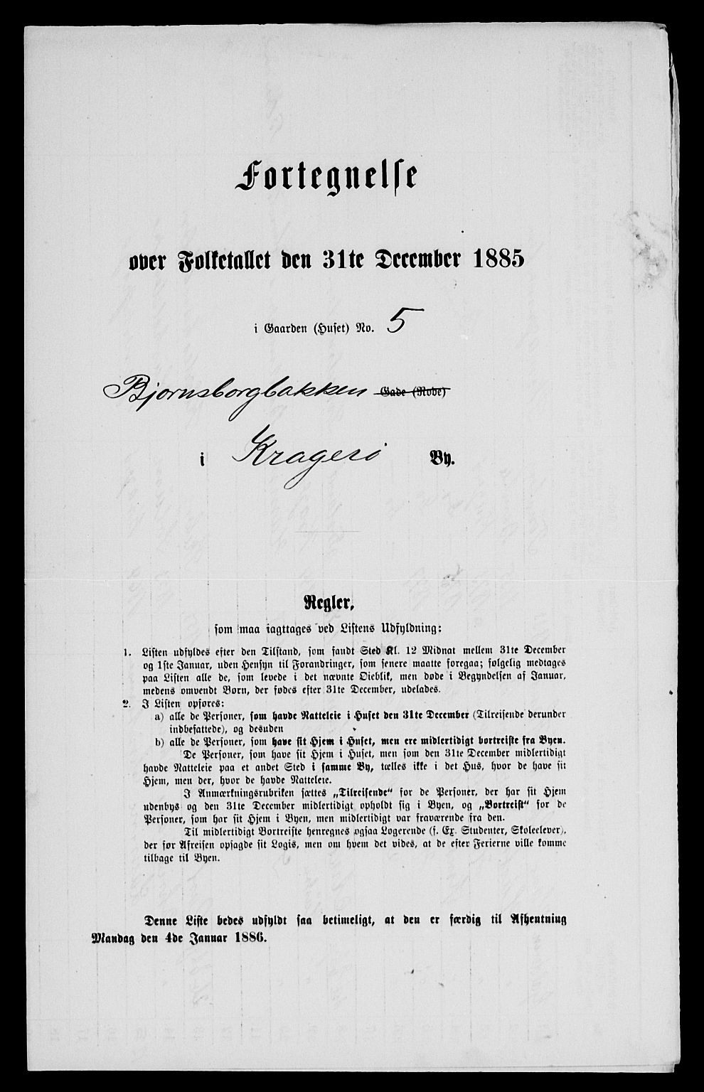 SAKO, 1885 census for 0801 Kragerø, 1885, p. 896