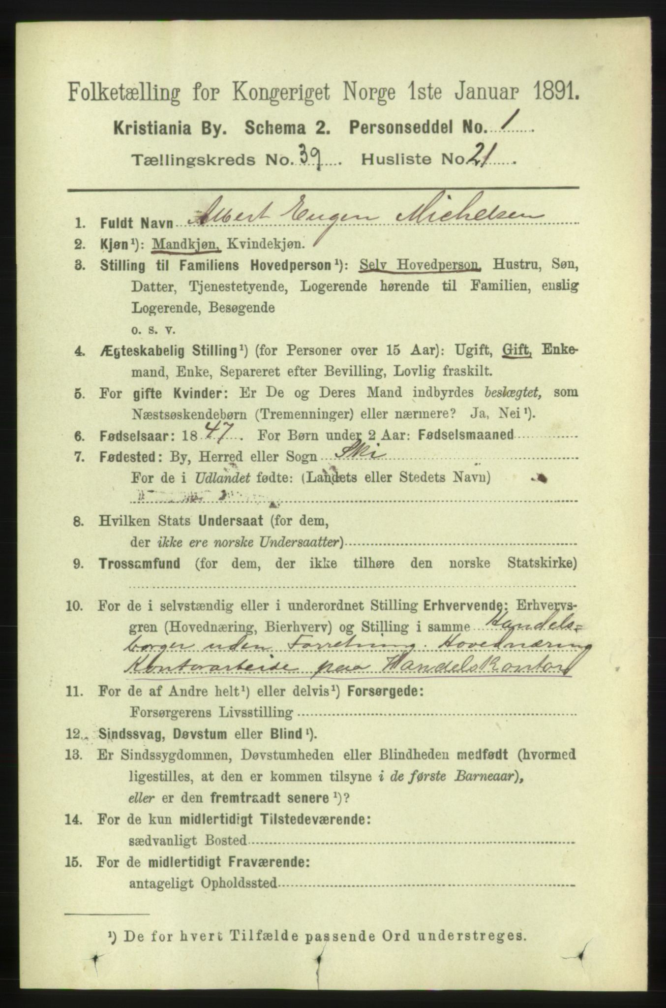 RA, 1891 census for 0301 Kristiania, 1891, p. 22338