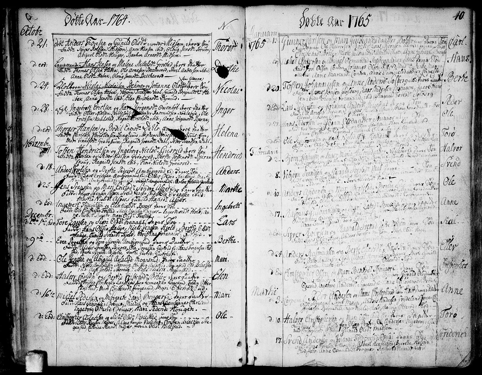 Kråkstad prestekontor Kirkebøker, SAO/A-10125a/F/Fa/L0001: Parish register (official) no. I 1, 1736-1785, p. 40