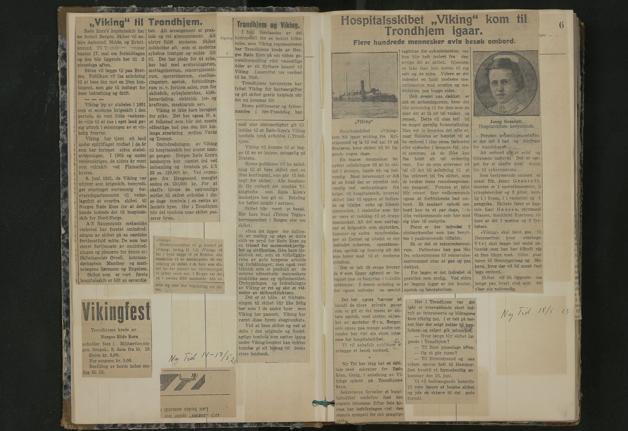 Trondheim Røde Kors, TRKO/PA-1204/Z/Zb/L0001/0001: Avisutklipp / Avisutklipp, 1910-1927