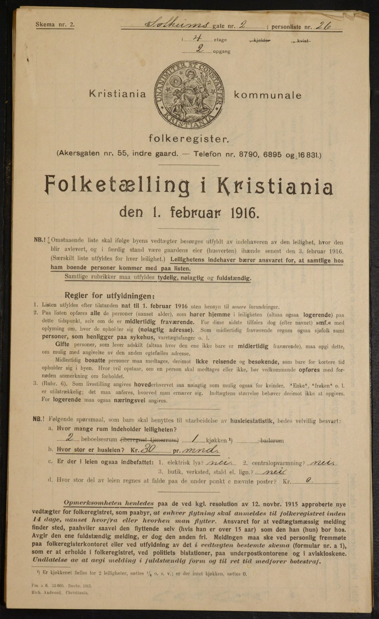 OBA, Municipal Census 1916 for Kristiania, 1916, p. 102021