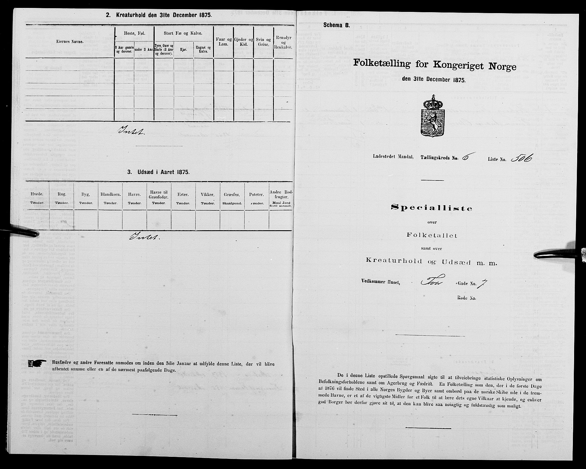 SAK, 1875 census for 1002B Mandal/Mandal, 1875, p. 1063