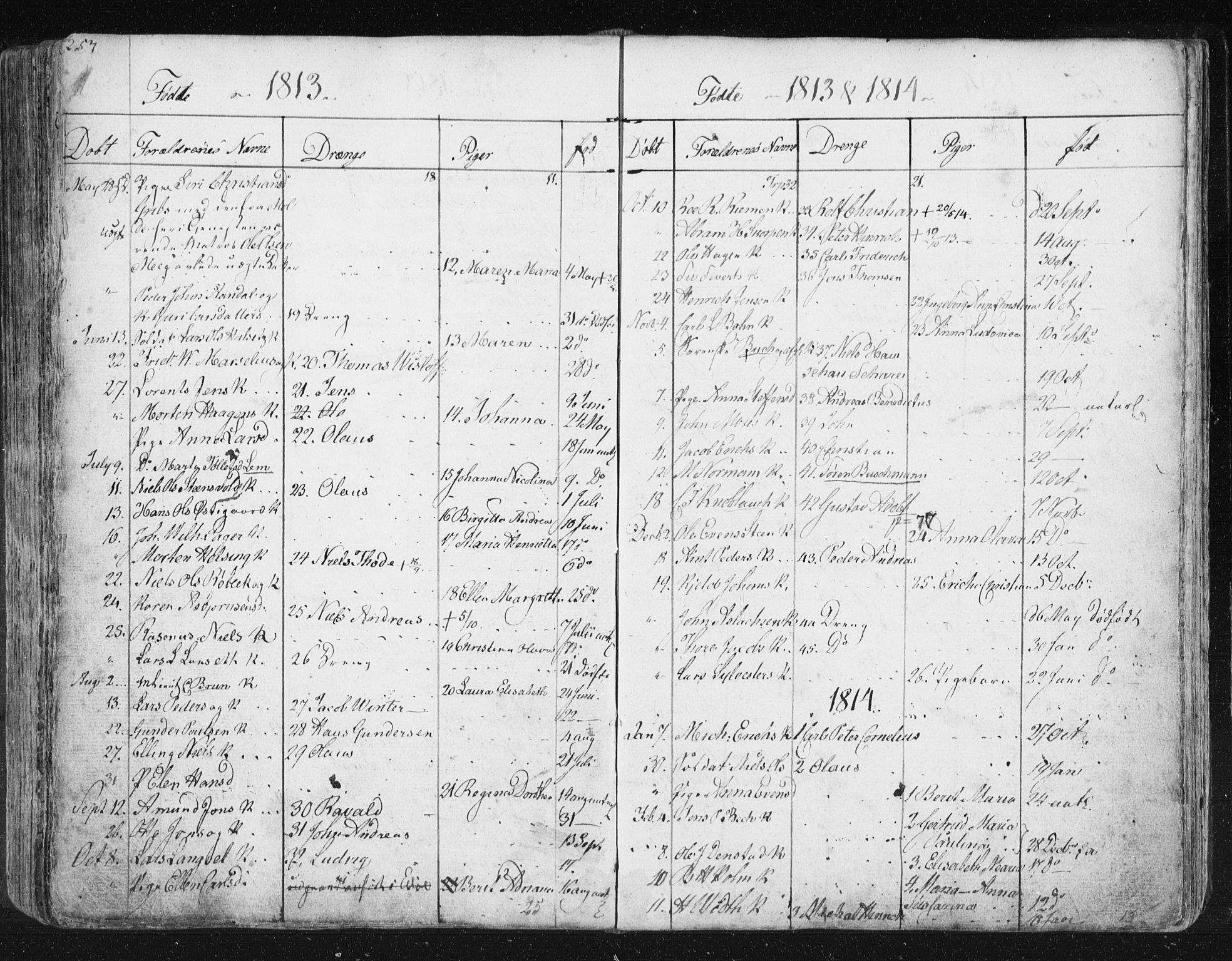 Ministerialprotokoller, klokkerbøker og fødselsregistre - Møre og Romsdal, SAT/A-1454/572/L0841: Parish register (official) no. 572A04, 1784-1819, p. 257