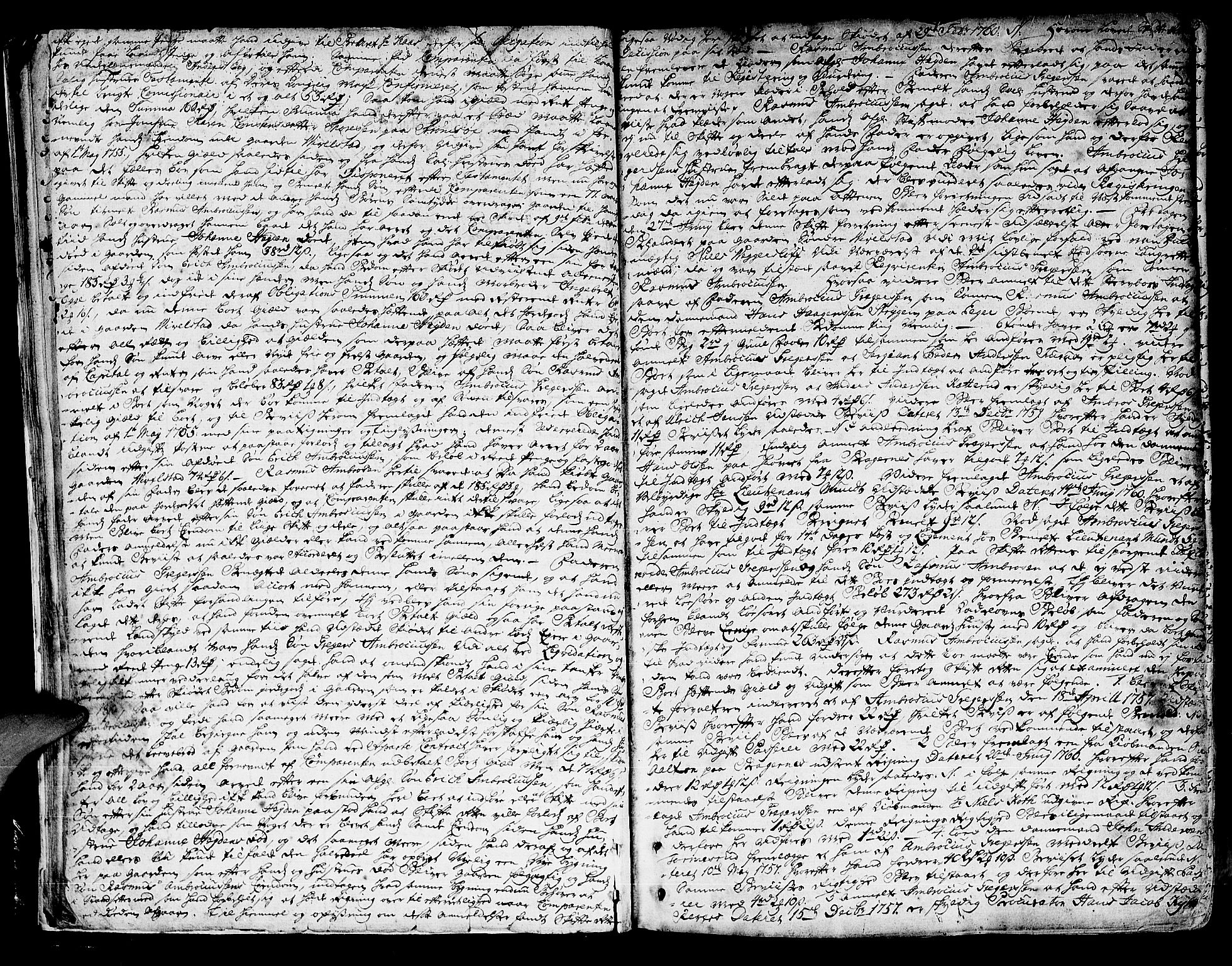 Lier, Røyken og Hurum sorenskriveri, AV/SAKO-A-89/H/Hc/L0005: Skifteprotokoll, 1760-1774, p. 1b-2a